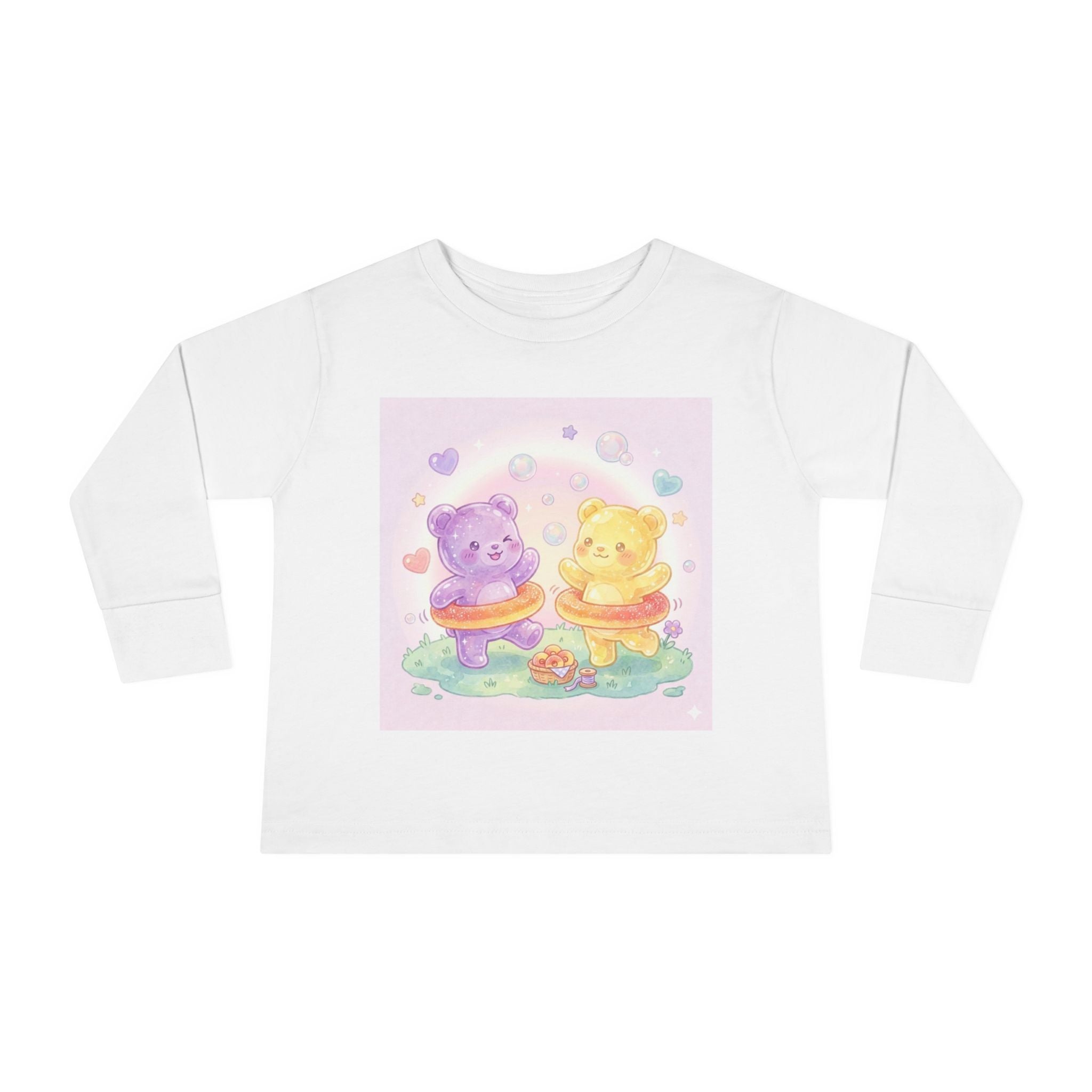 Peach Ring Hula Hooping, Play Time Oozy Duo- Graphic Long Sleeve