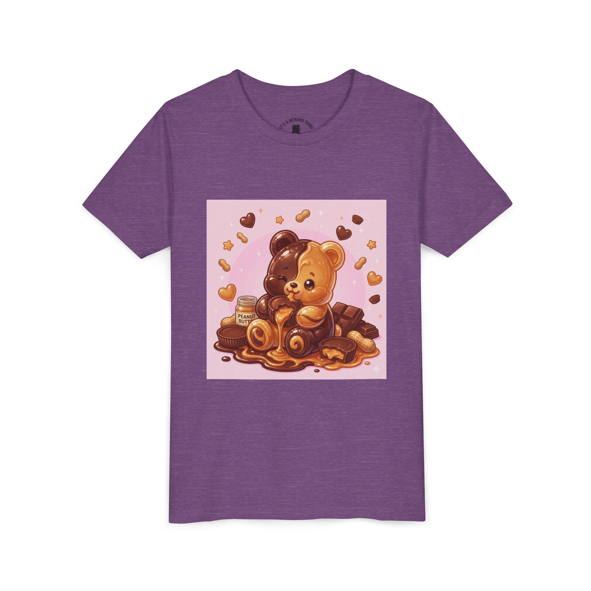 Kids Chocolate & Peanut Butter candy Gooey Gummy Youth Short Sleeve Shirt