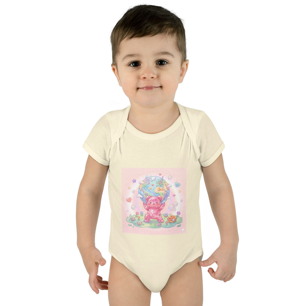 Infant Bodysuit — World Atlas Gummy bear Design