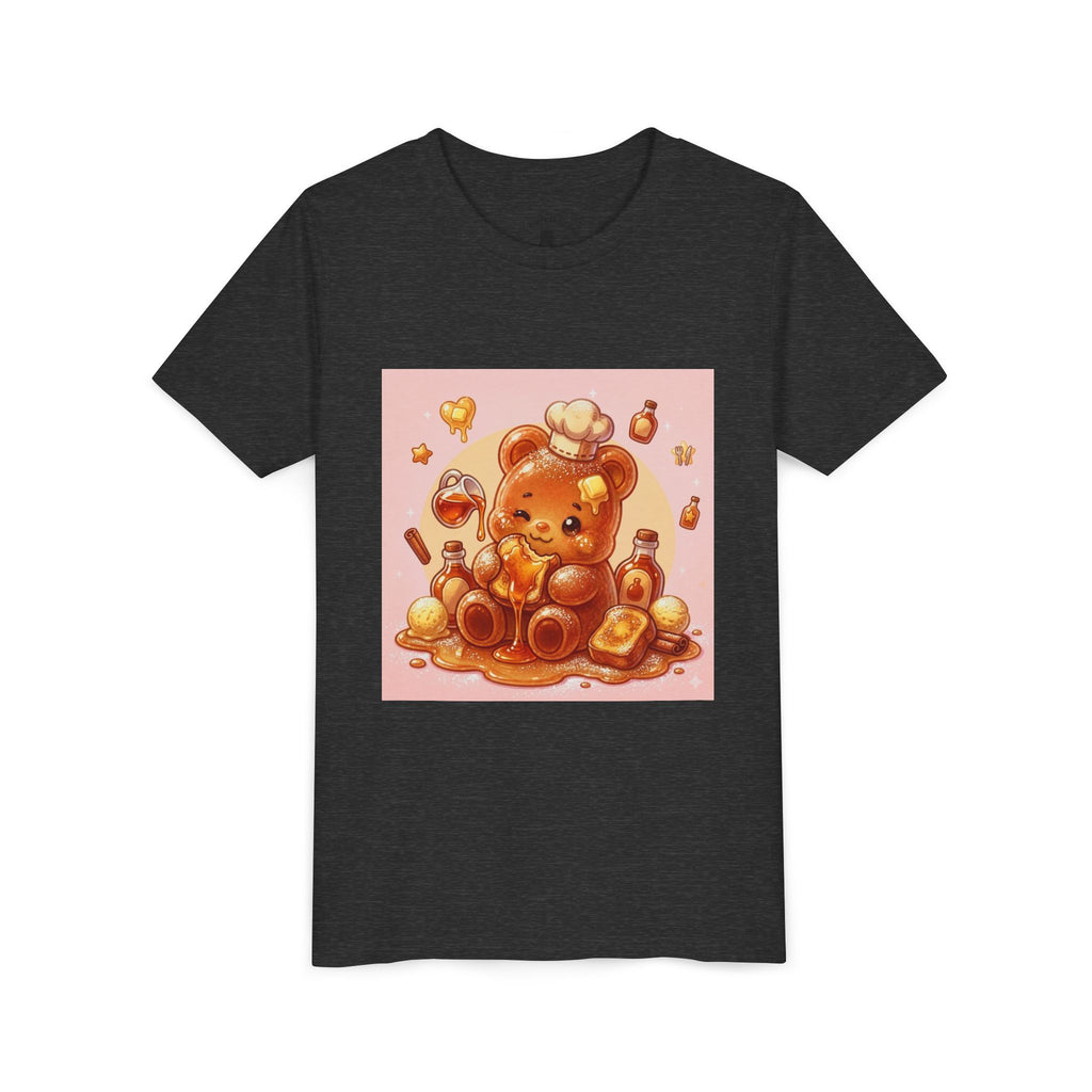 Kids Thick French Toast Gooey Gummy Chef Bear Graphic T-Shirt