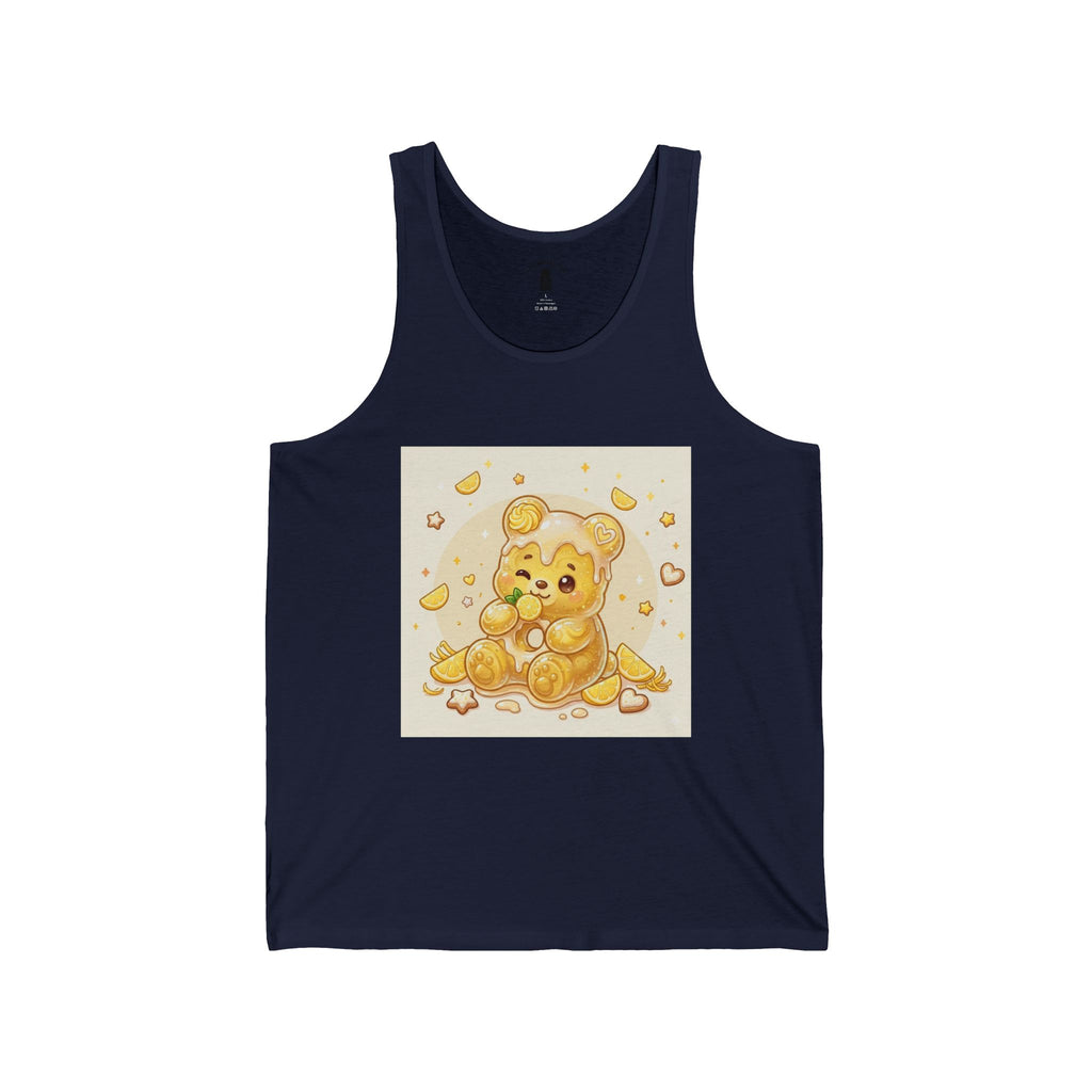 Frosted Glazed Lemon Bunt Cake, Golden Gooey Gummy Bear— Cute Graphic Tank Top