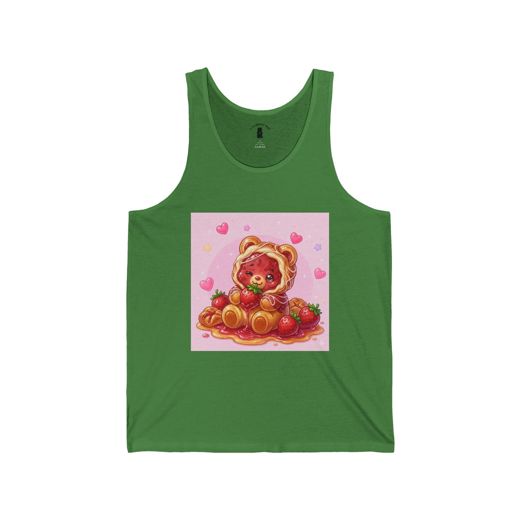Strawberry Danish Special, Puff PJ Gooey Gummy Bear — Kawaii Graphic Tank Top