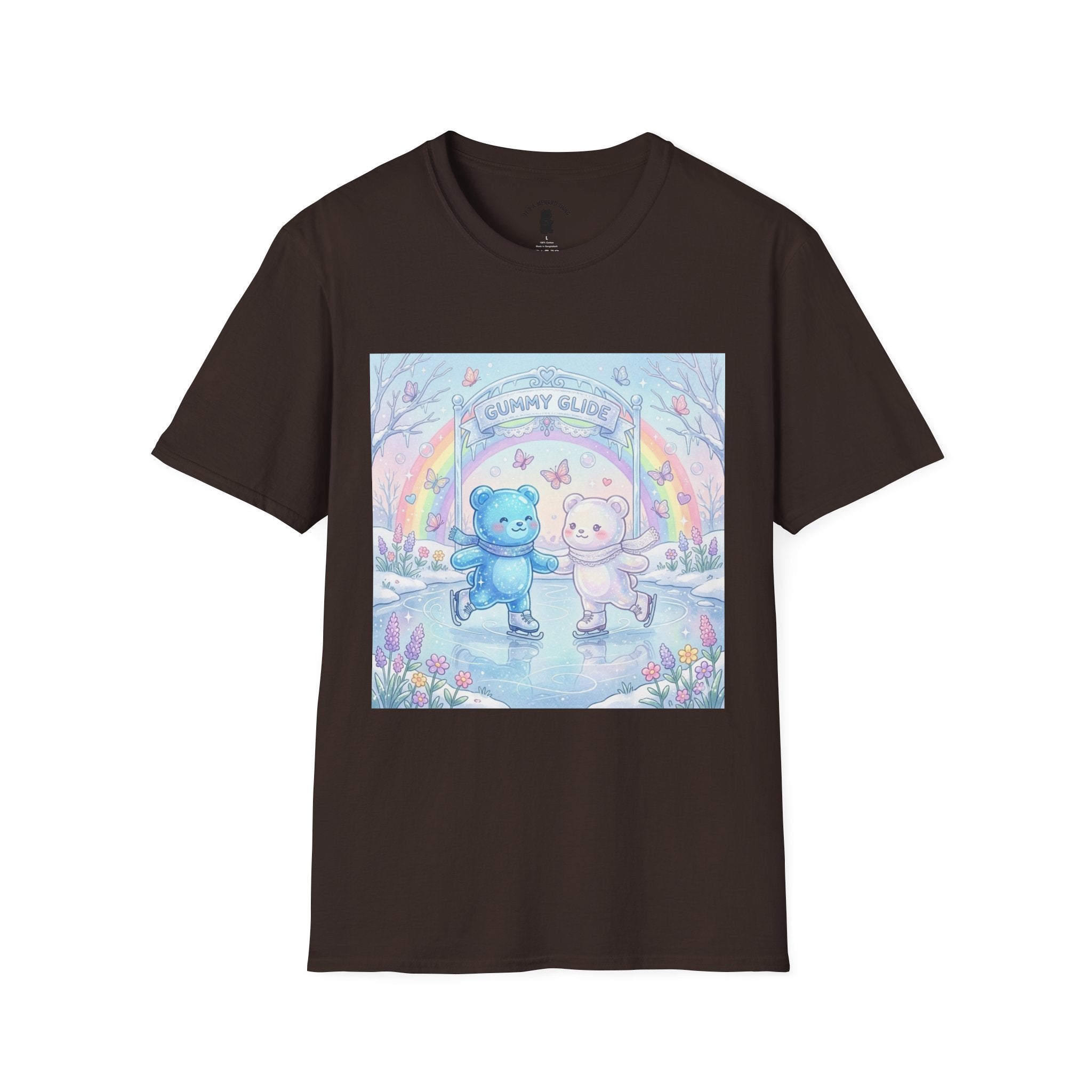 Ice Skating Romantic Adventure, Dou Gooey Gummy Bears— Kawaii Graphic T-Shirt