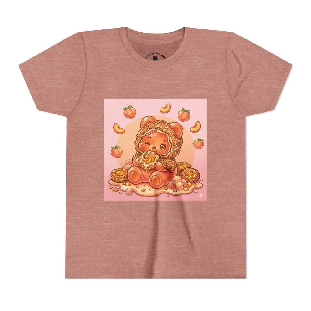 Peach Danish Bear Graphic Shirt for Kids