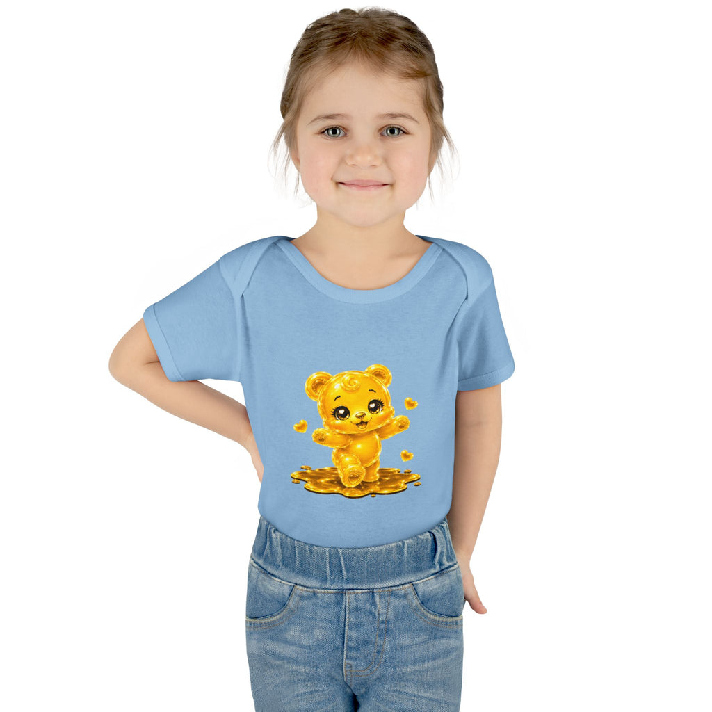 Baby Golden Oozy Gummy Bears First Steps, Cutie Addition- Graphic Onesie
