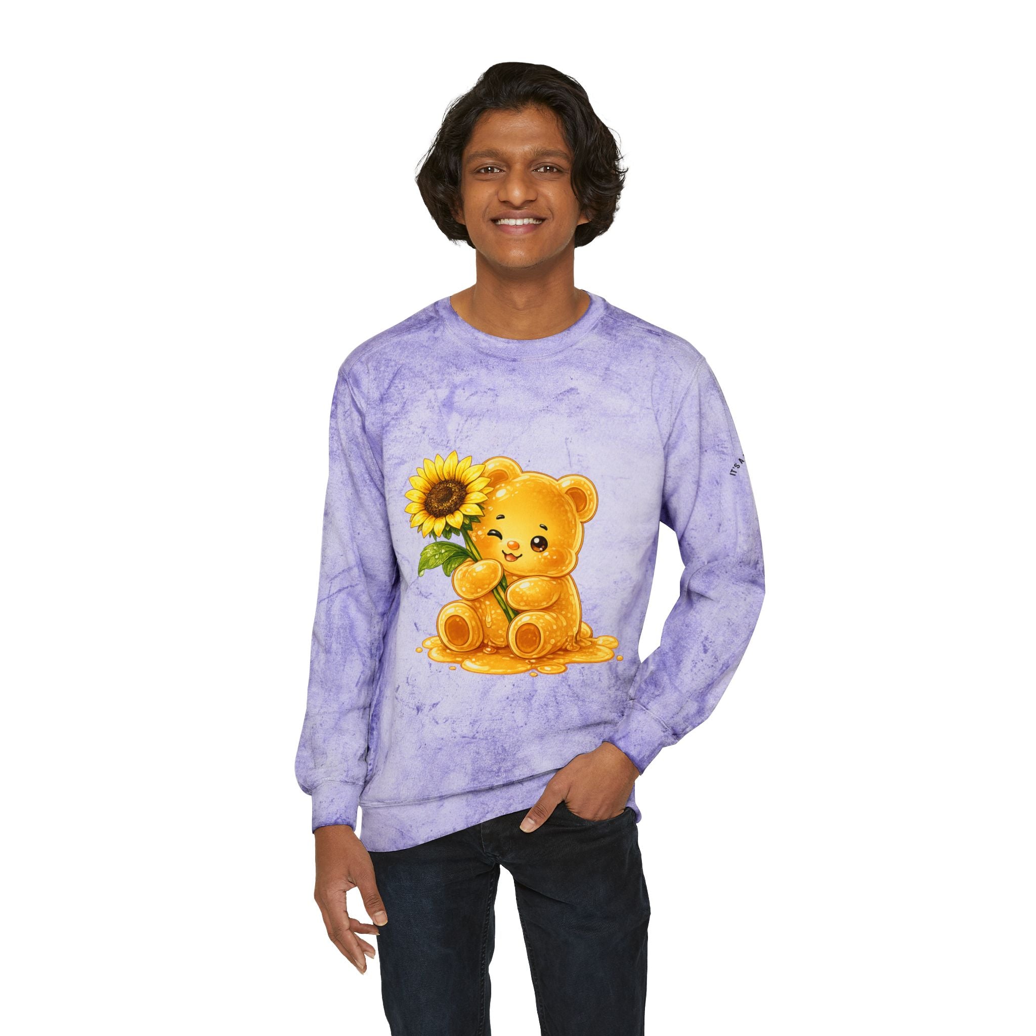 Sunflower Special, Golden Yellow Gooey Gummy Bear- Kawaii Graphic Sweatshirt
