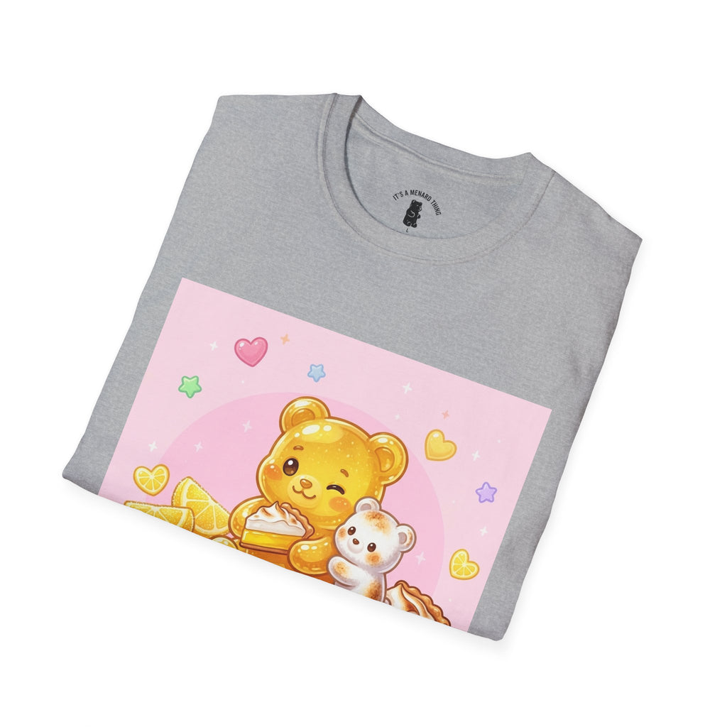 Lemon Margarine Pie & Whipped Cream Gooey Gummy Bear — Kawaii Graphic T-Shirt