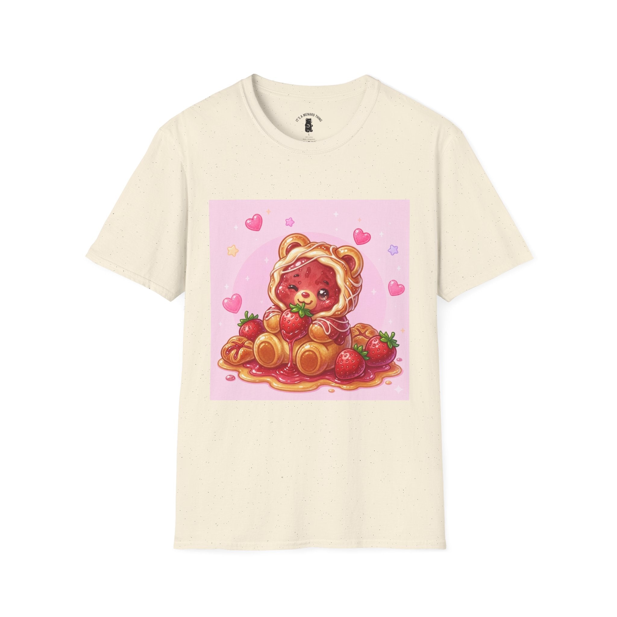 Strawberry Danish Gooey Gummy Bear- Cute Graphic T-Shirt