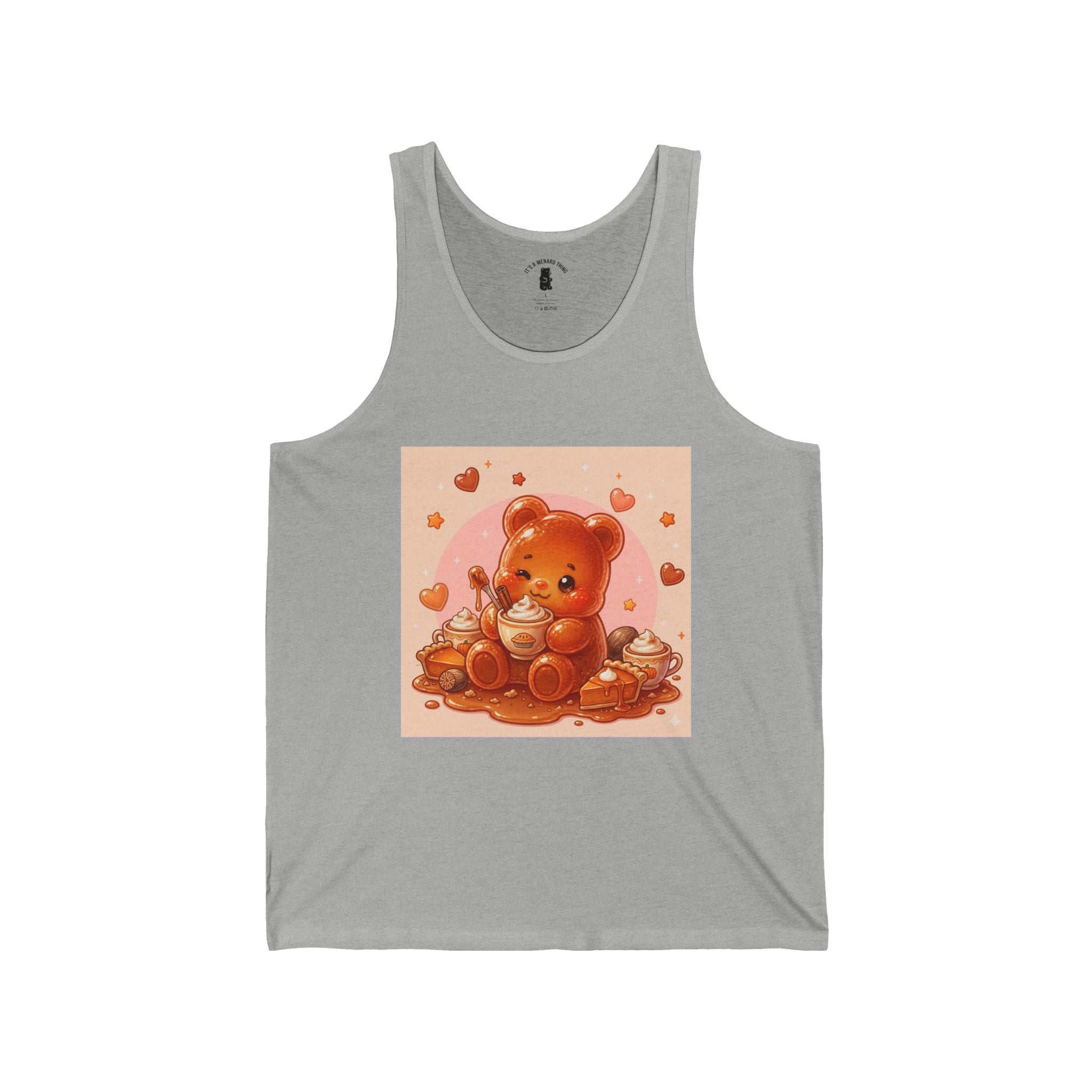 Pumpkin Pie &  Spiced Latte, Orange Gooey Gummy Bear — Kawaii Graphic Tank Top