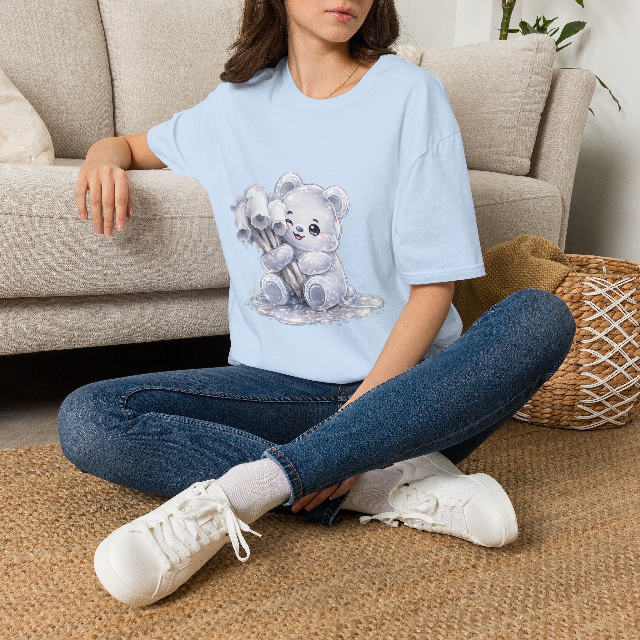 Special Ghost Pipe Mushroom Cluster, White Oozy Bear Gummy Friend- Graphic Shirt