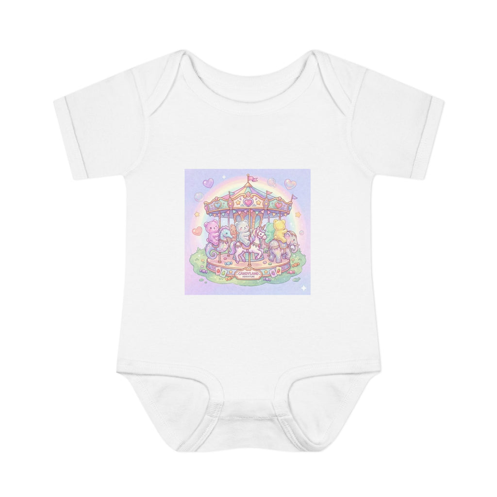 Gooey Gummies Carousel: Pastel Baby Bodysuit
