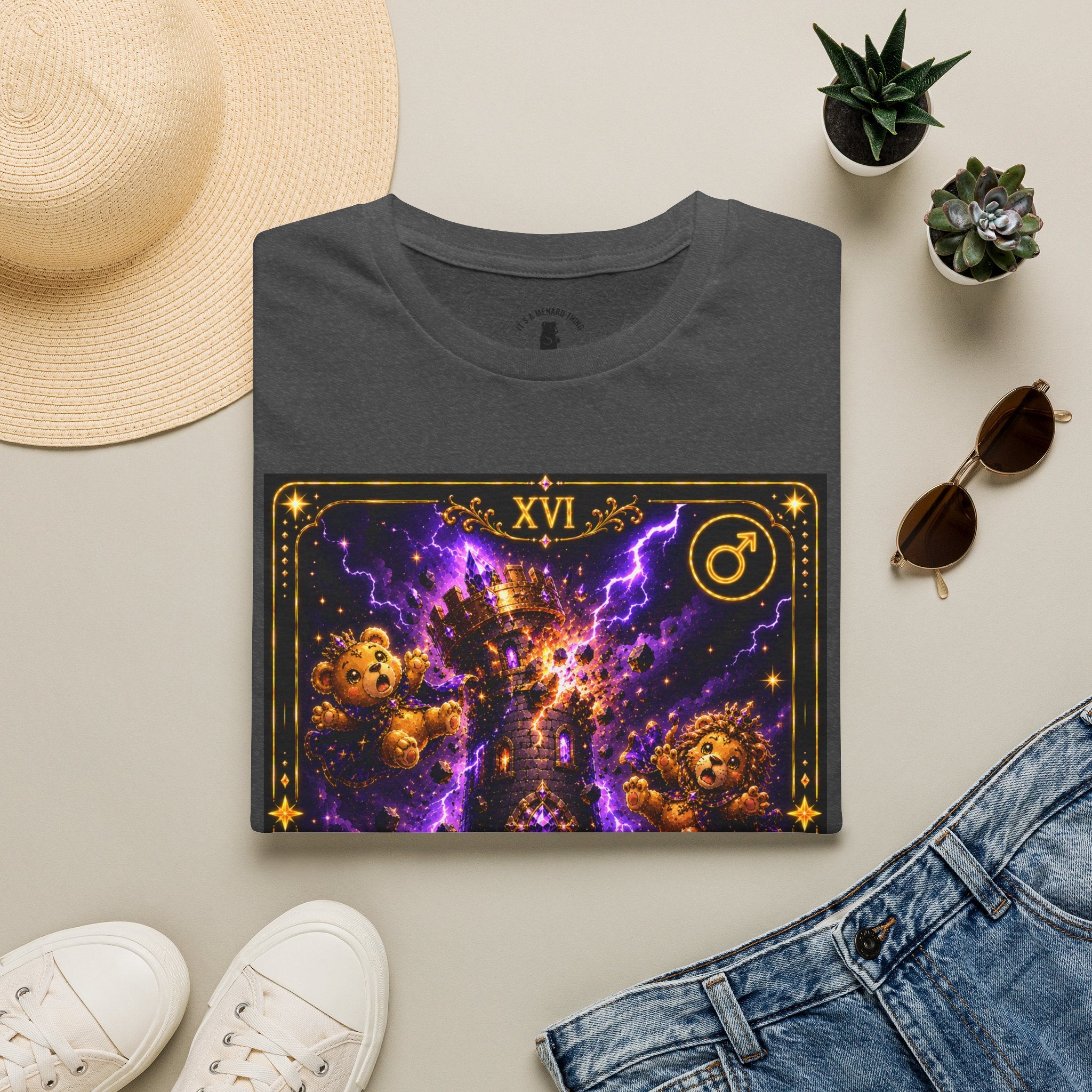 The Tower Tarot Card Oozy Bear Friends Special Addition- Graphic Shirt