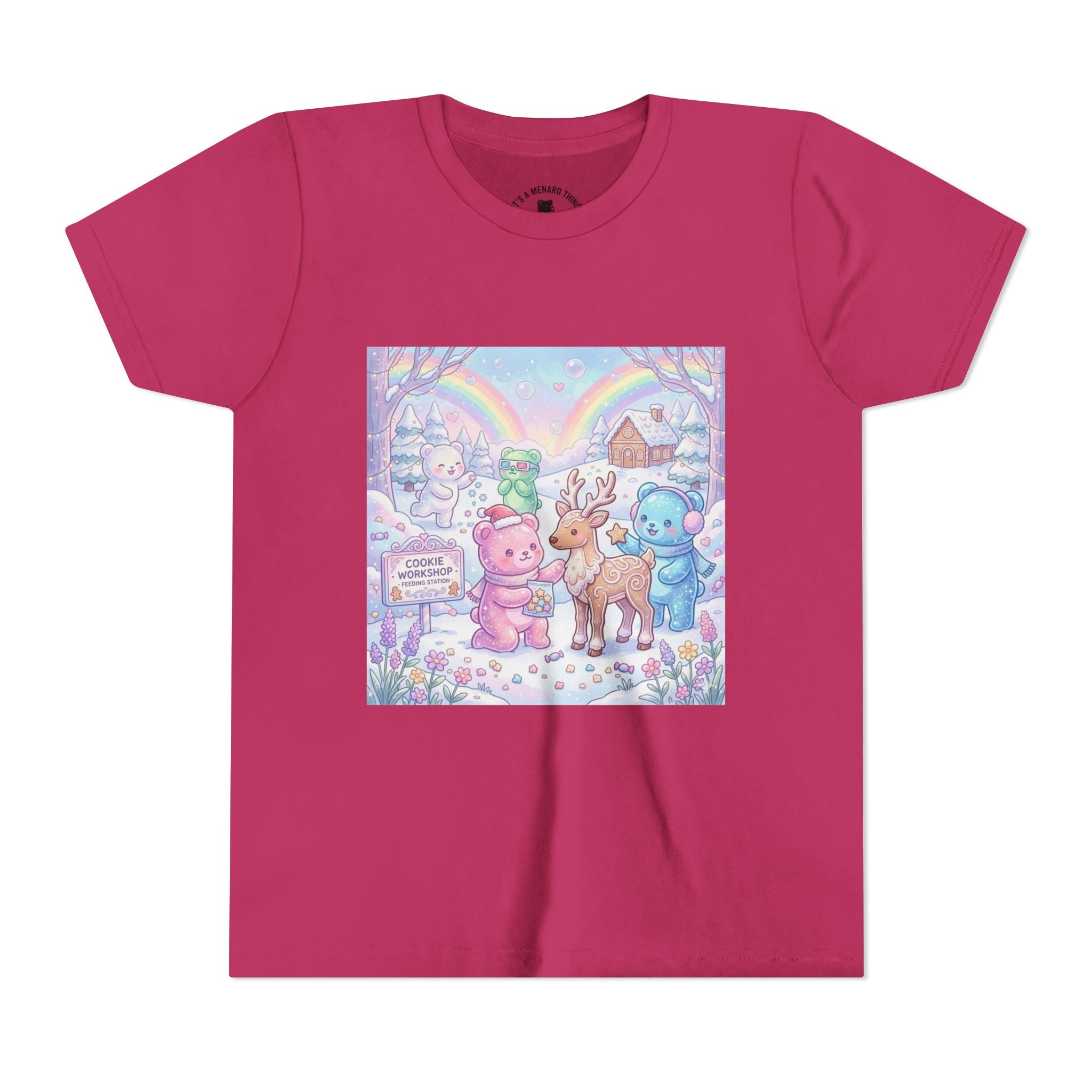 Gooey Gummies Feed Reindeer Graphic Youth Shirt