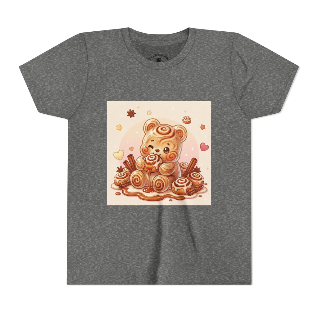Cinnamon Swirl & Frosting Gooey Gummy Bear Graphic Youth T‑Shirt