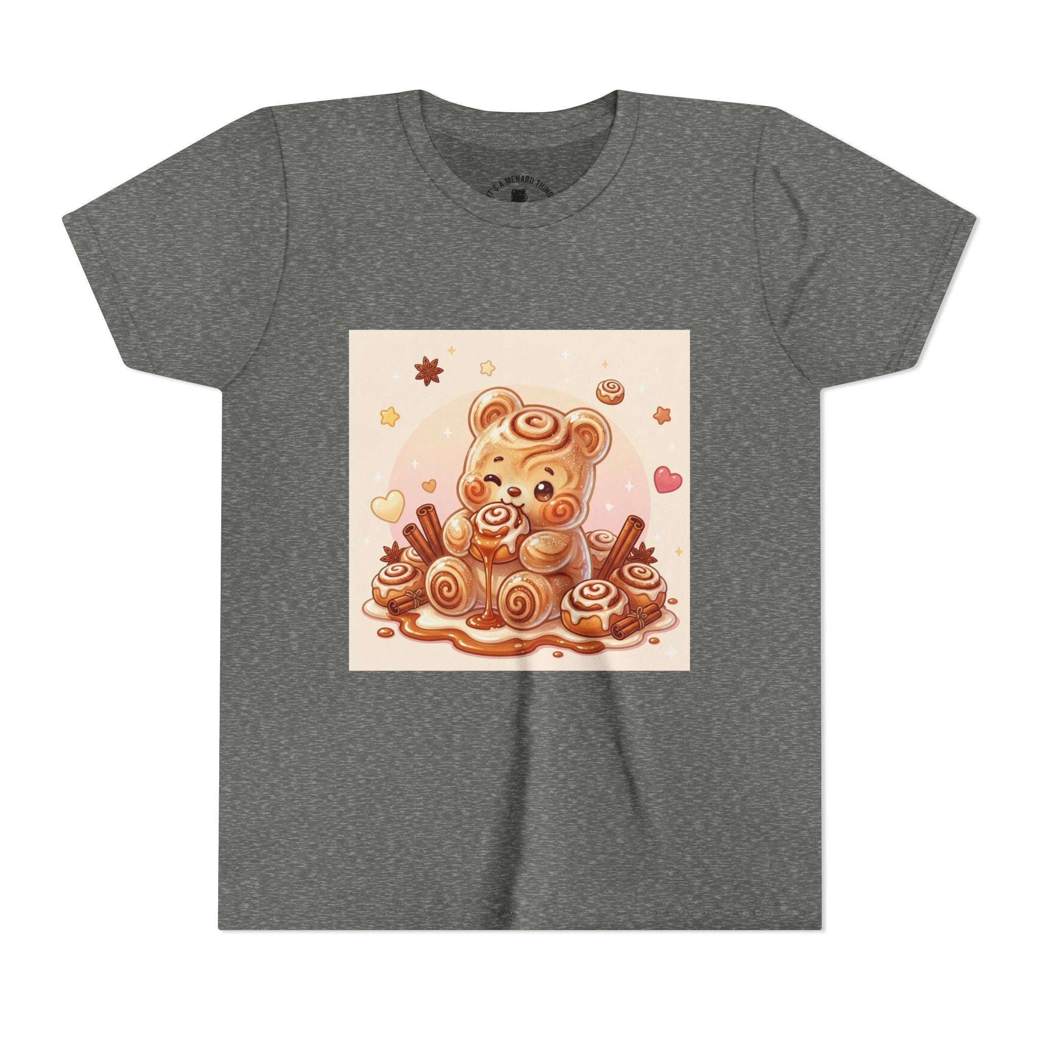 Cinnamon Swirl & Frosting Gooey Gummy Bear Graphic Youth T‑Shirt