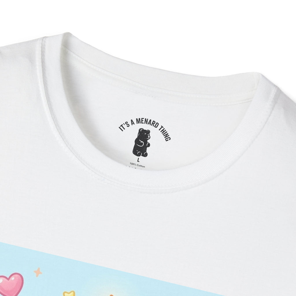 Birthday Cake and Party Gooey Gummy Bear— Kawaii Graphic T-Shirt