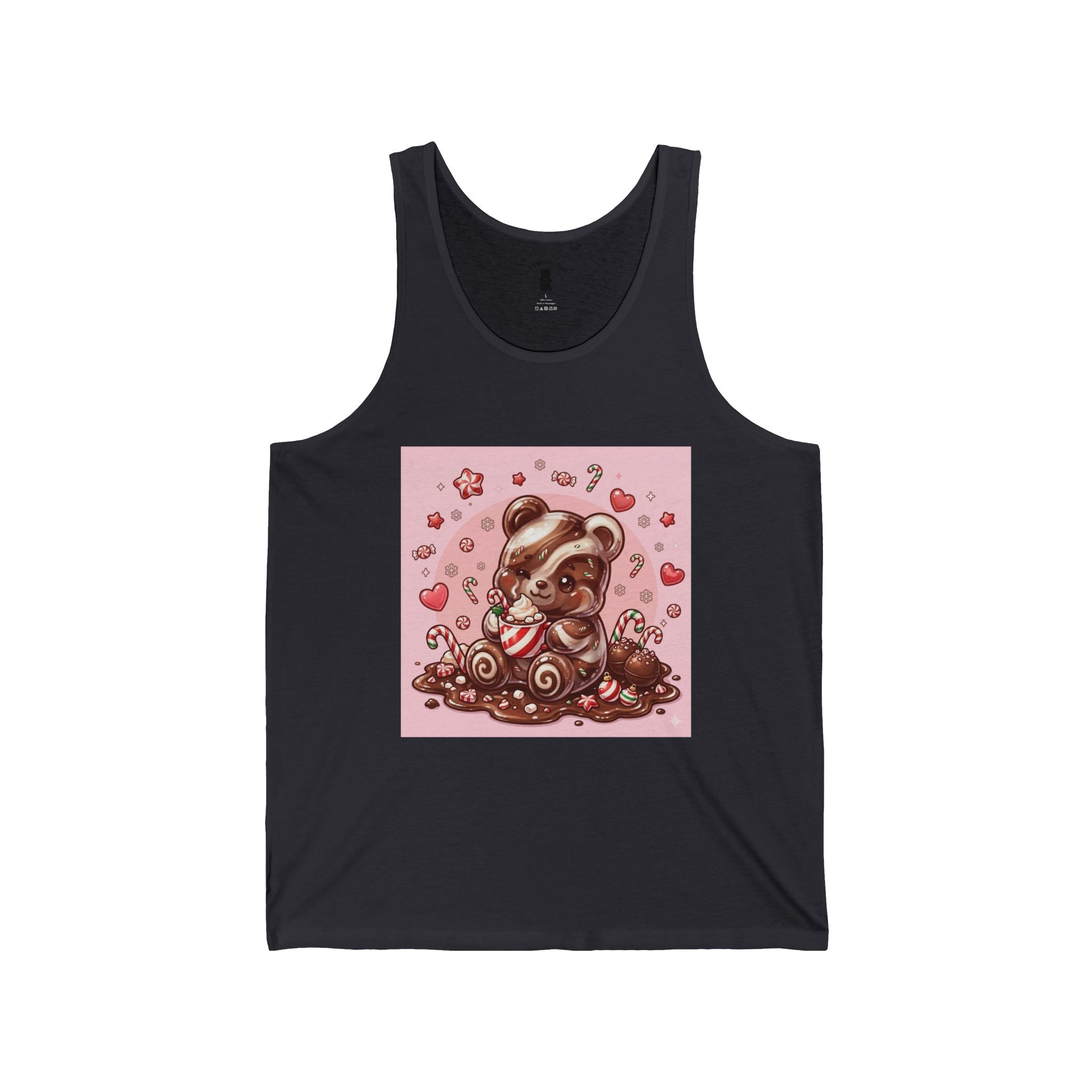 Peppermint Hot Chocolate, Gooey Gummy Bear- Kawaii Graphic Tank Top
