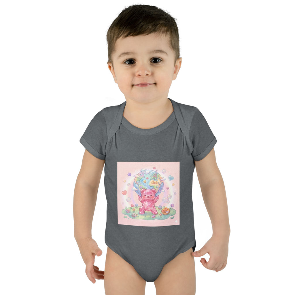 Infant Bodysuit — World Atlas Gummy bear Design