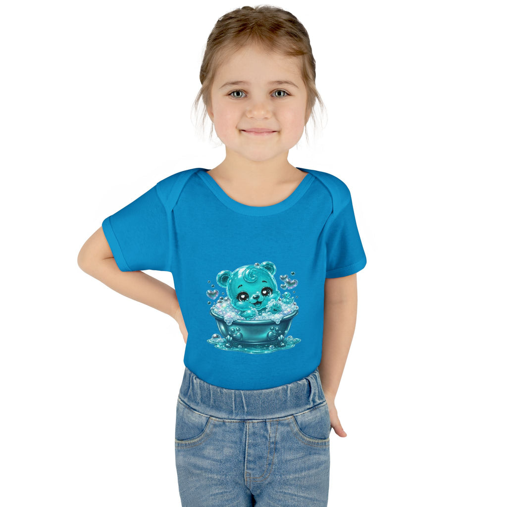Adorable Bubble Bath Oozy Baby Gummy Bear Cutie Addition- Graphic Onesie