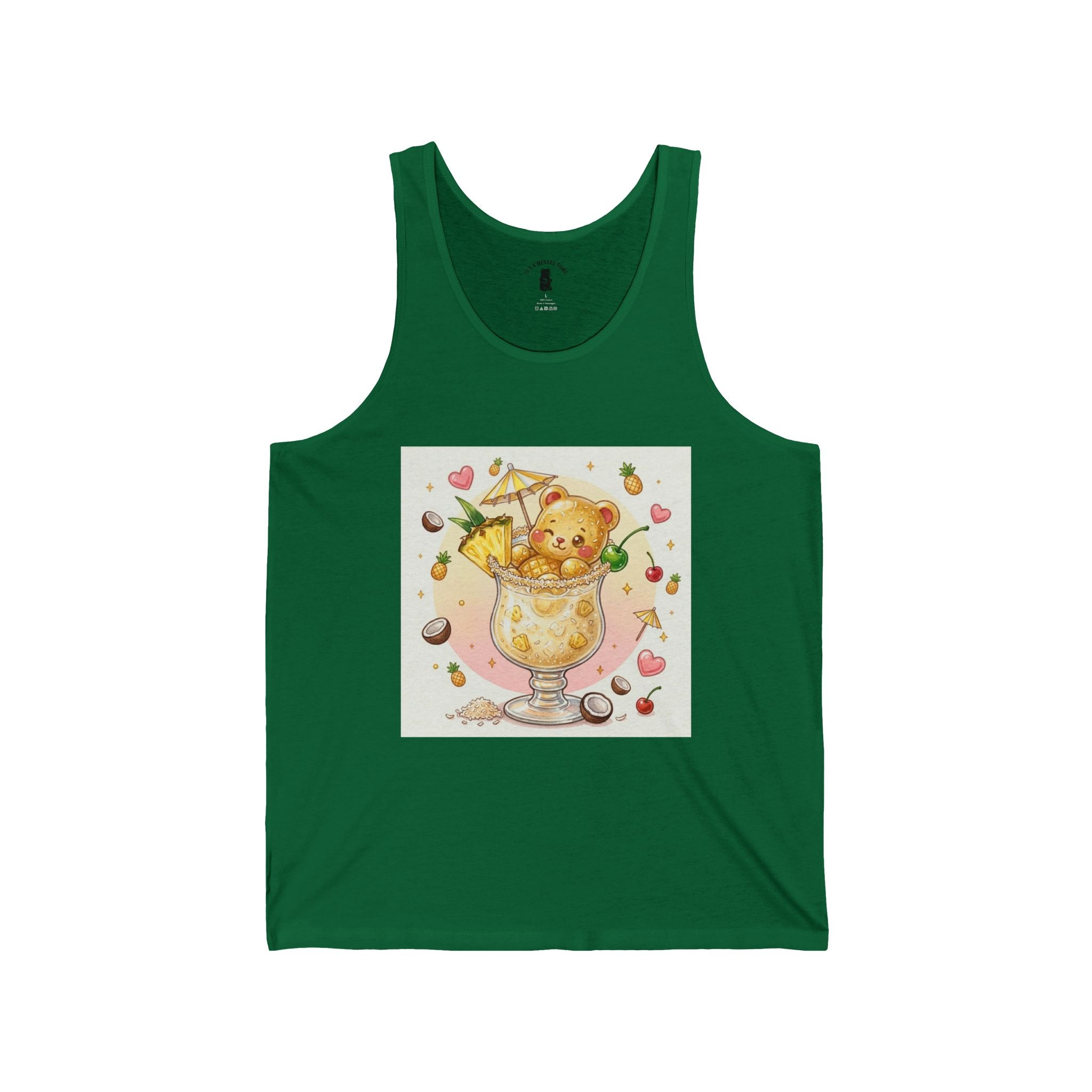 Pina Colita Special, Yellow Boozy Gooey Gummy Bear— Kawaii Graphic Tank