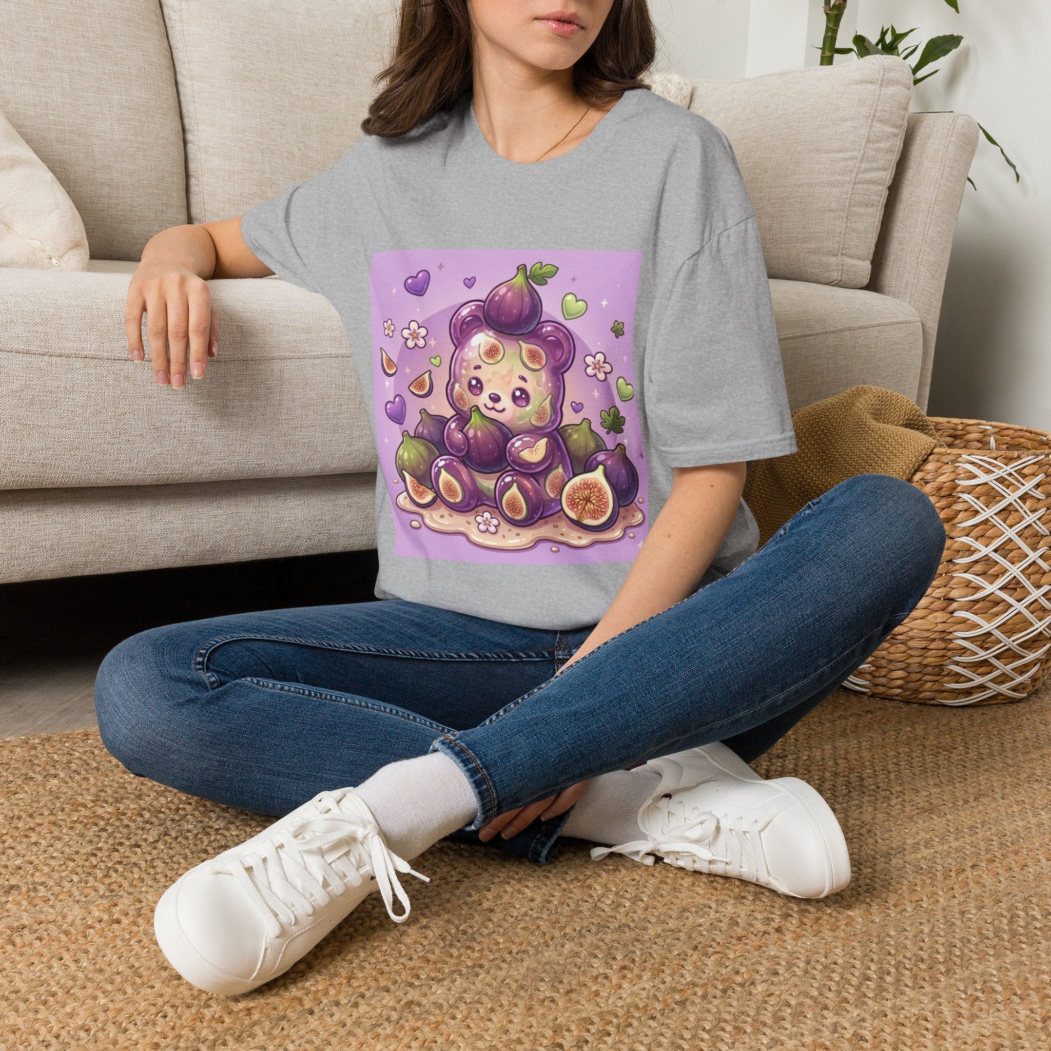 Delicious Ripe Fig, Exotic Oozy Gummy Bear Friend — Kawaii Fruit Design