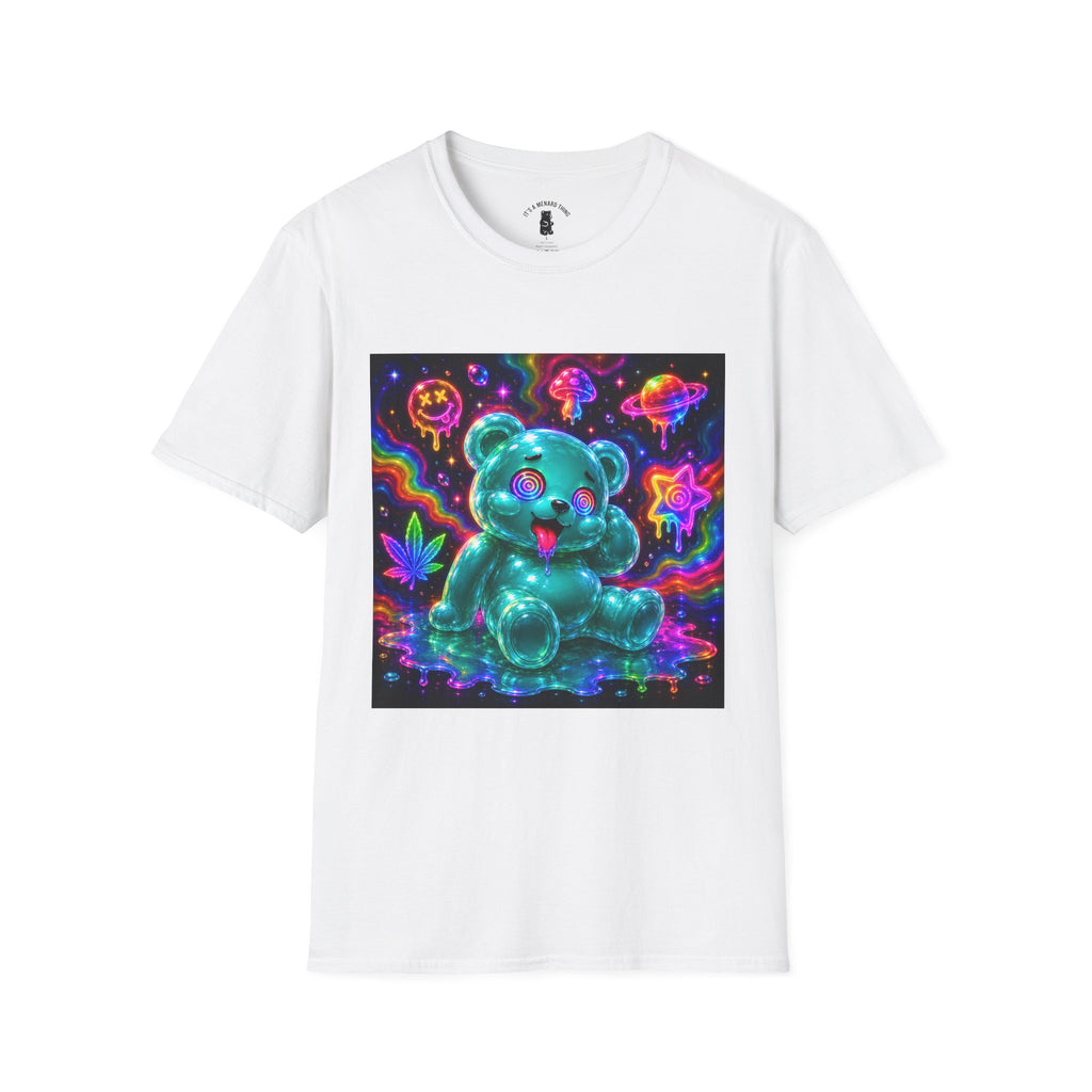 Psychedelic Neon Special Addition Oozy Bear Gummy Friend— Graphic Shirt (Adult Only)