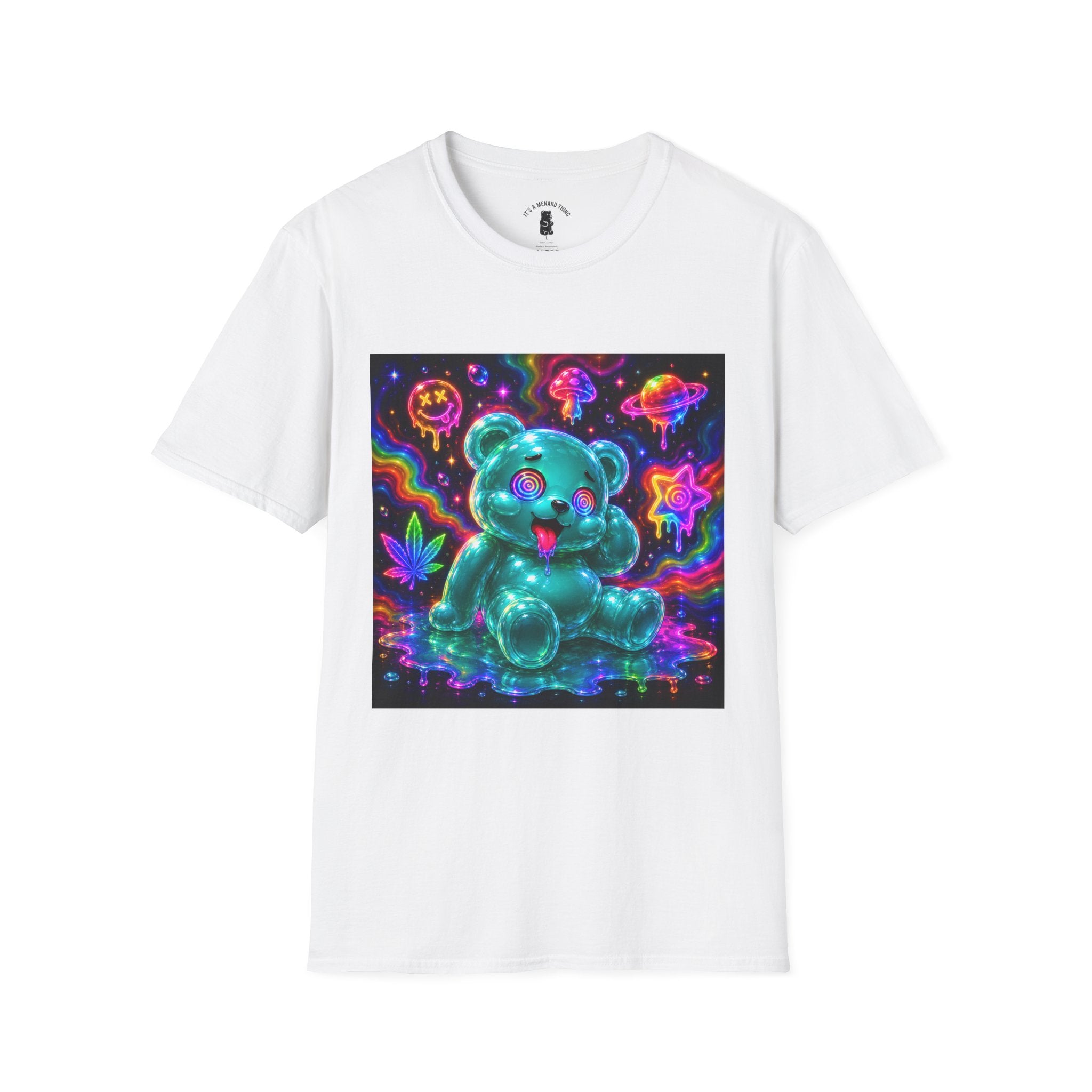 Psychedelic Neon Special Addition Oozy Bear Gummy Friend— Graphic Shirt (Adult Only)