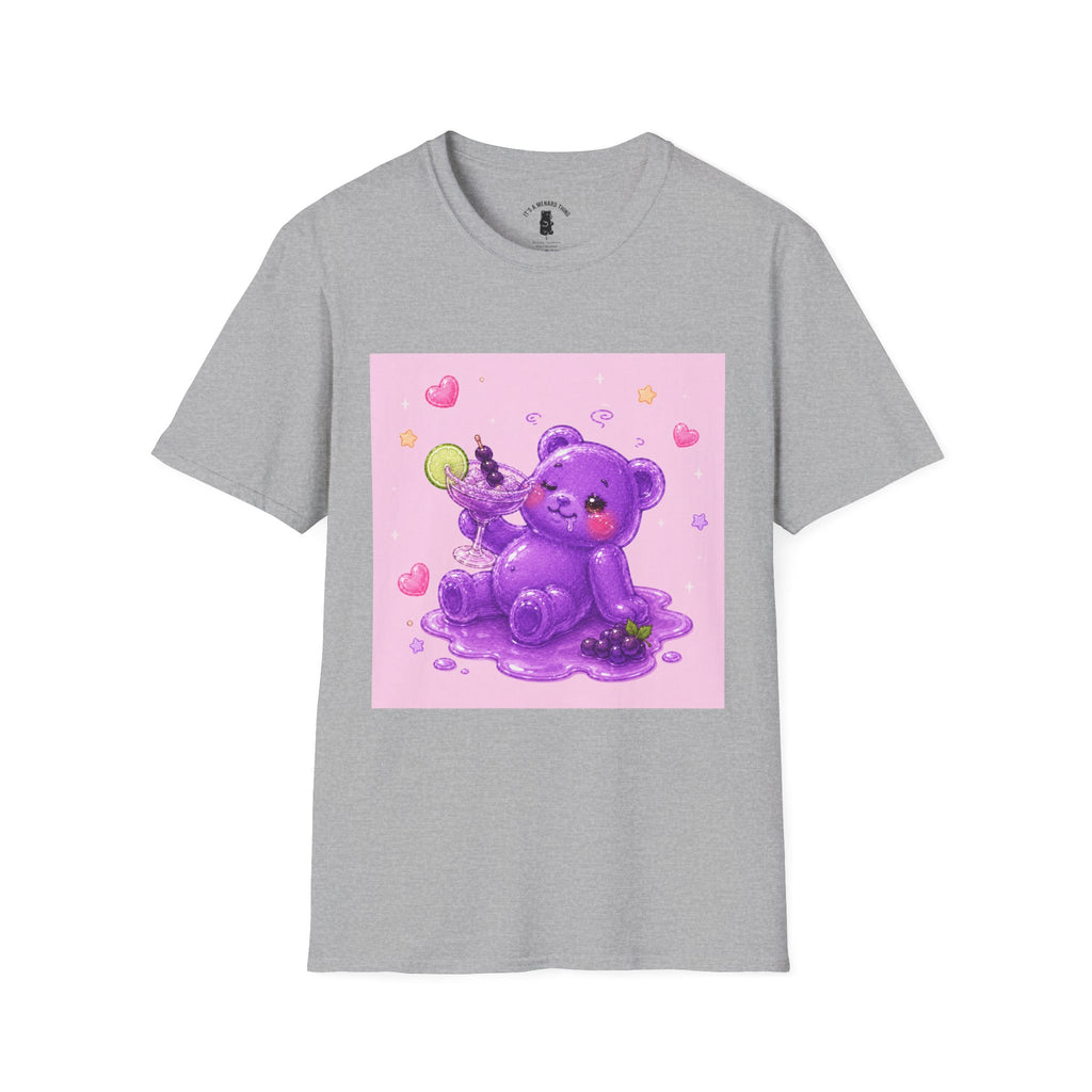 Special Wine to Dine, Purple Oozy Boozy Gummy Drinking Pal- Kawaii Graphic Shirt