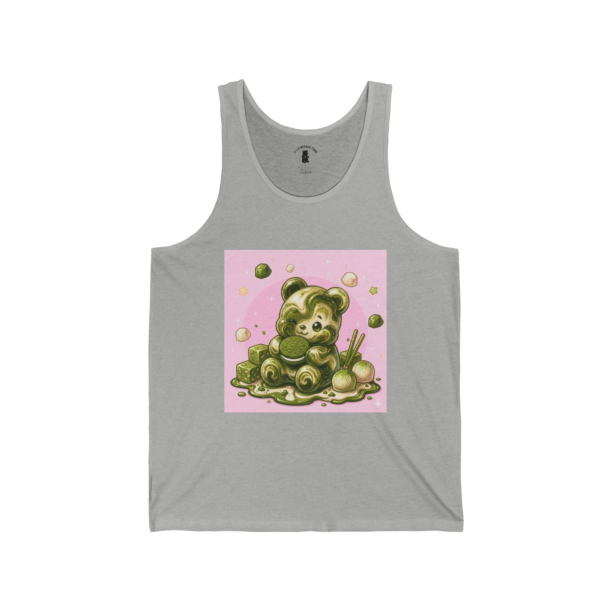 Matcha Cream & Mochi Gooey Gummy Bear— Cute Graphic Tank Top