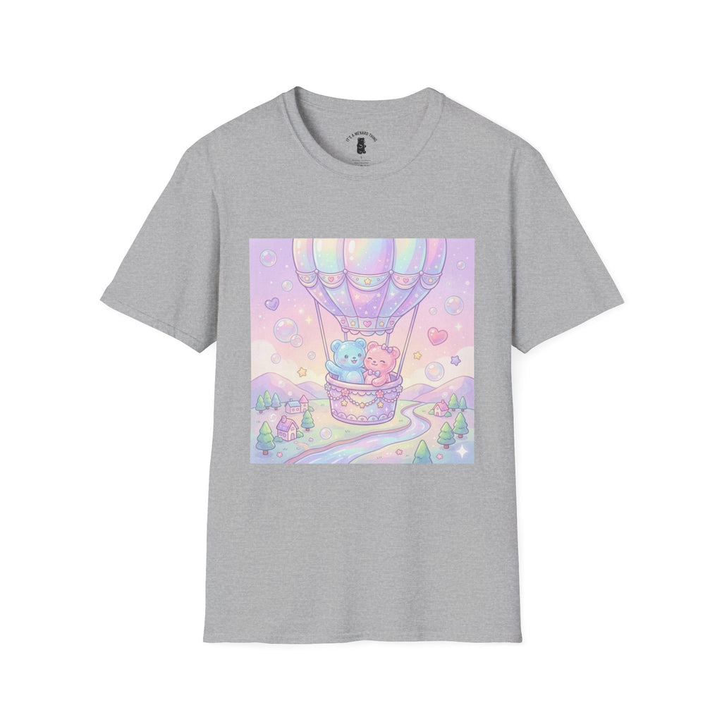 Hot Air Balloon Romantic Adventure, Dou Gooey Gummy Bears— Pastel Kawaii Graphic T-Shirt