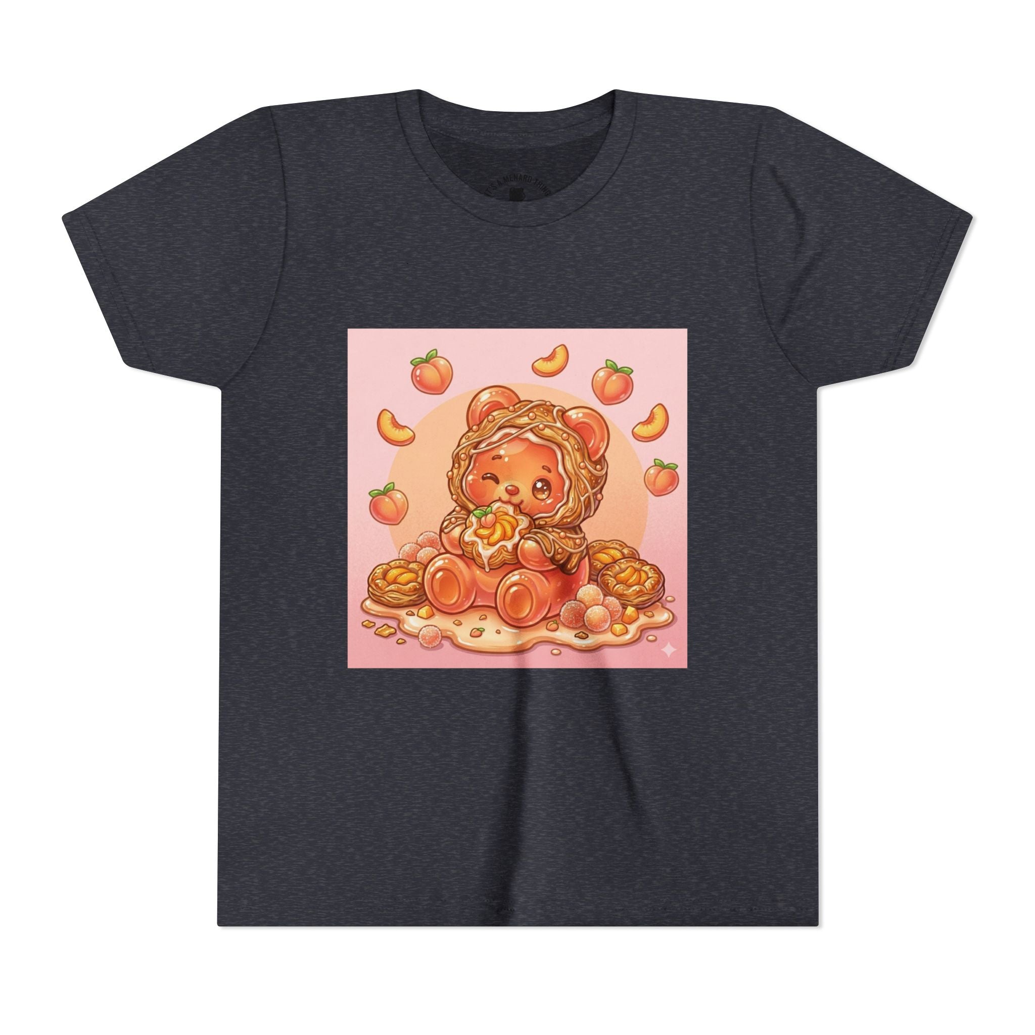 Peach Danish Bear Graphic Shirt for Kids