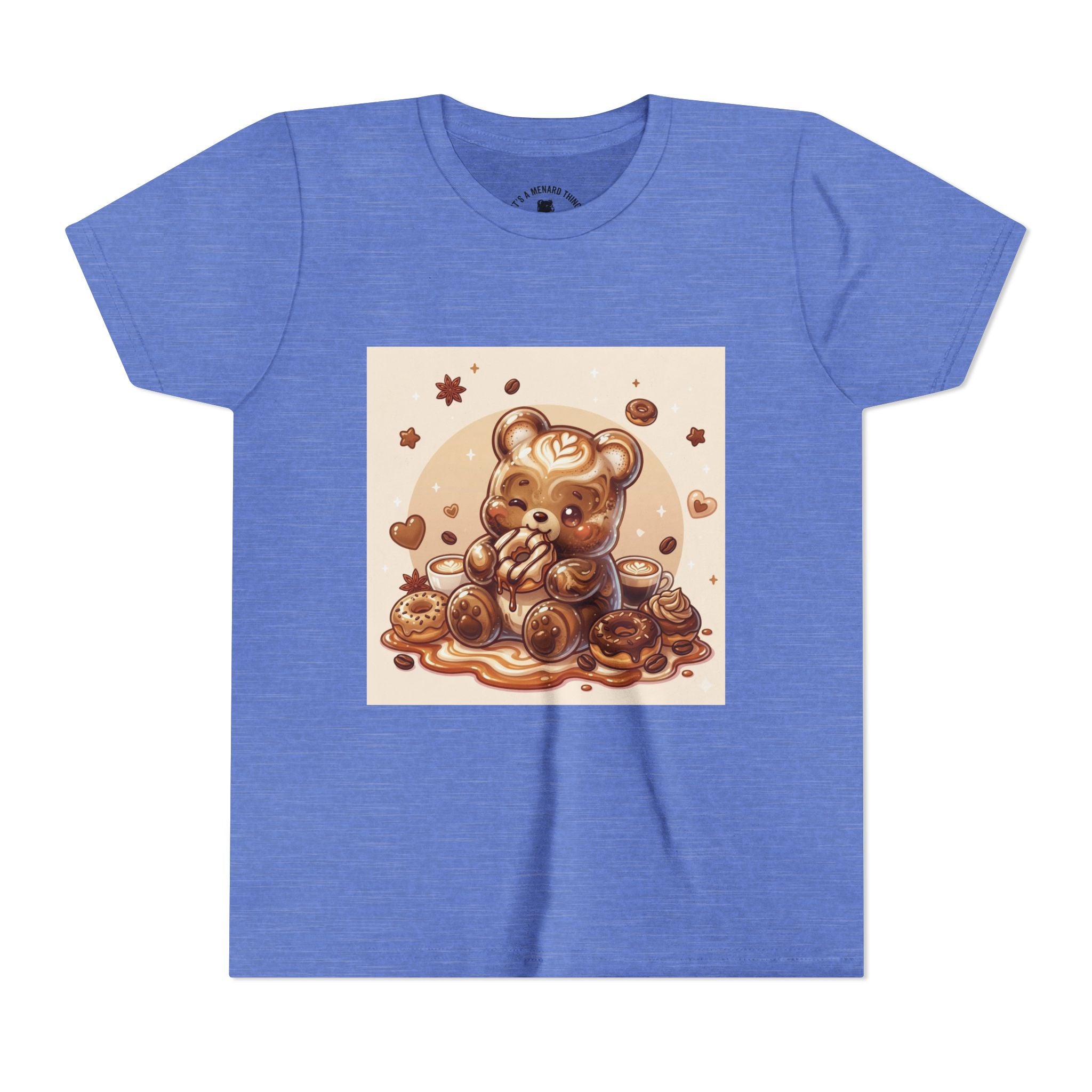 Coffee & Donuts Gooey Gummy Bear Graphic Kids Shirt