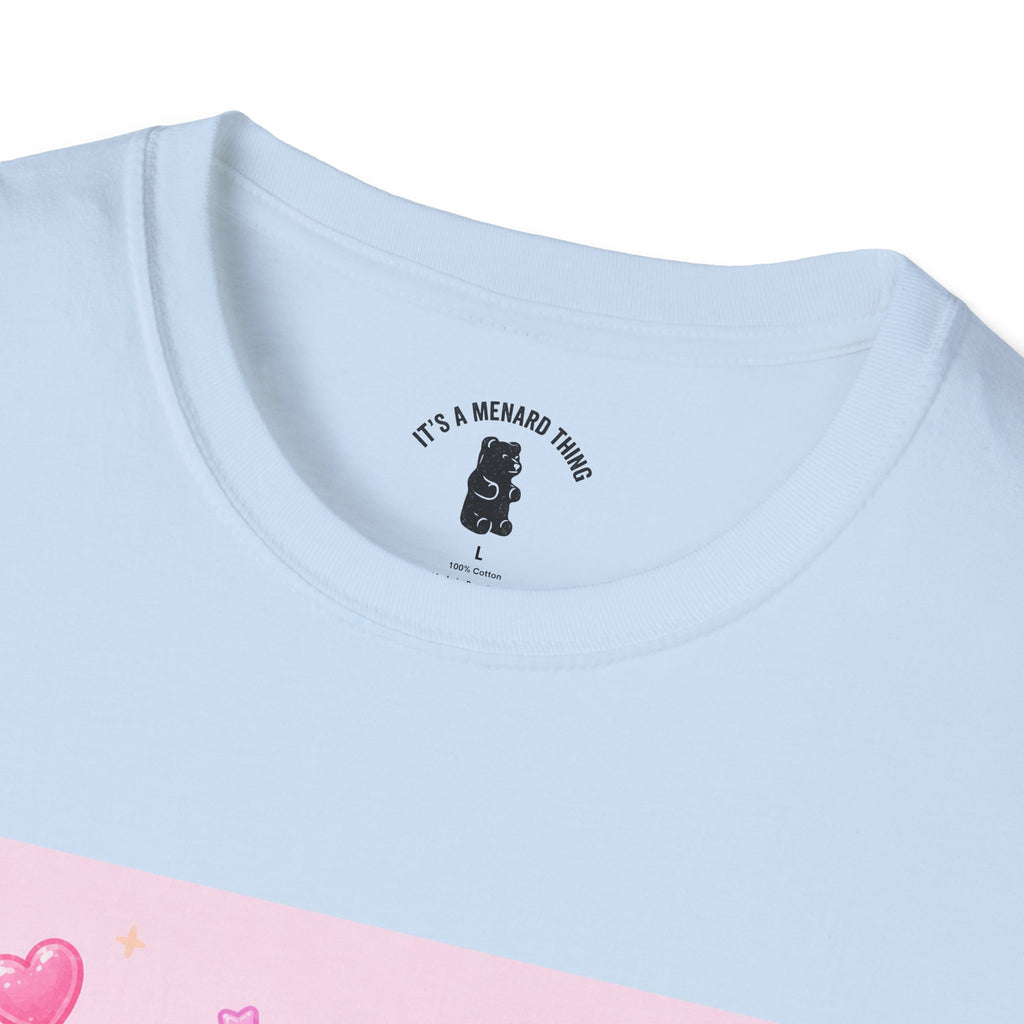 Kawaii Neapolitan Gooey Gummy Bear — Cute Heart Dessert Graphic Tee