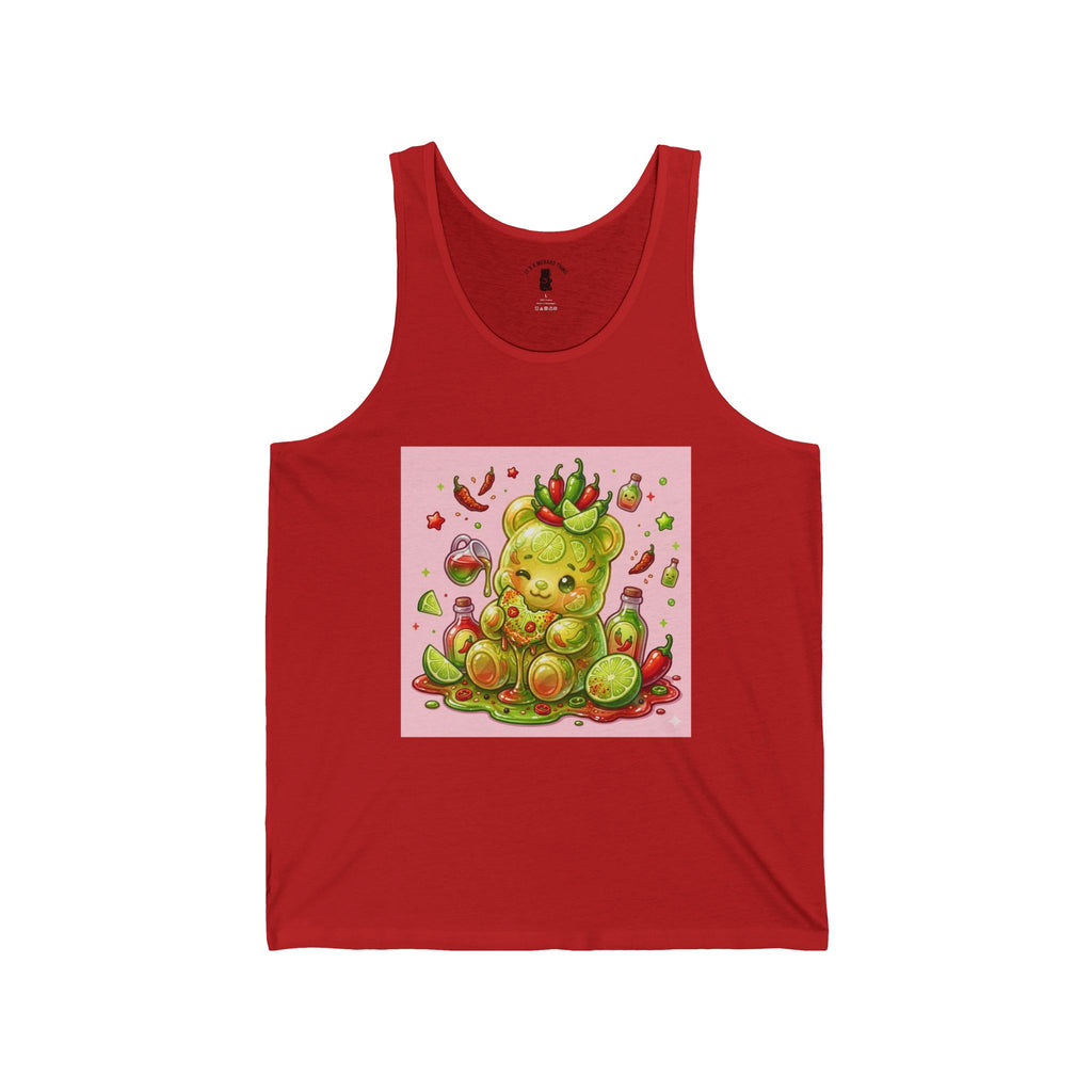 Sweet Chili & Lime, Exotic Gooey Gummy Bear Friend — Kawaii Graphic Tank Top
