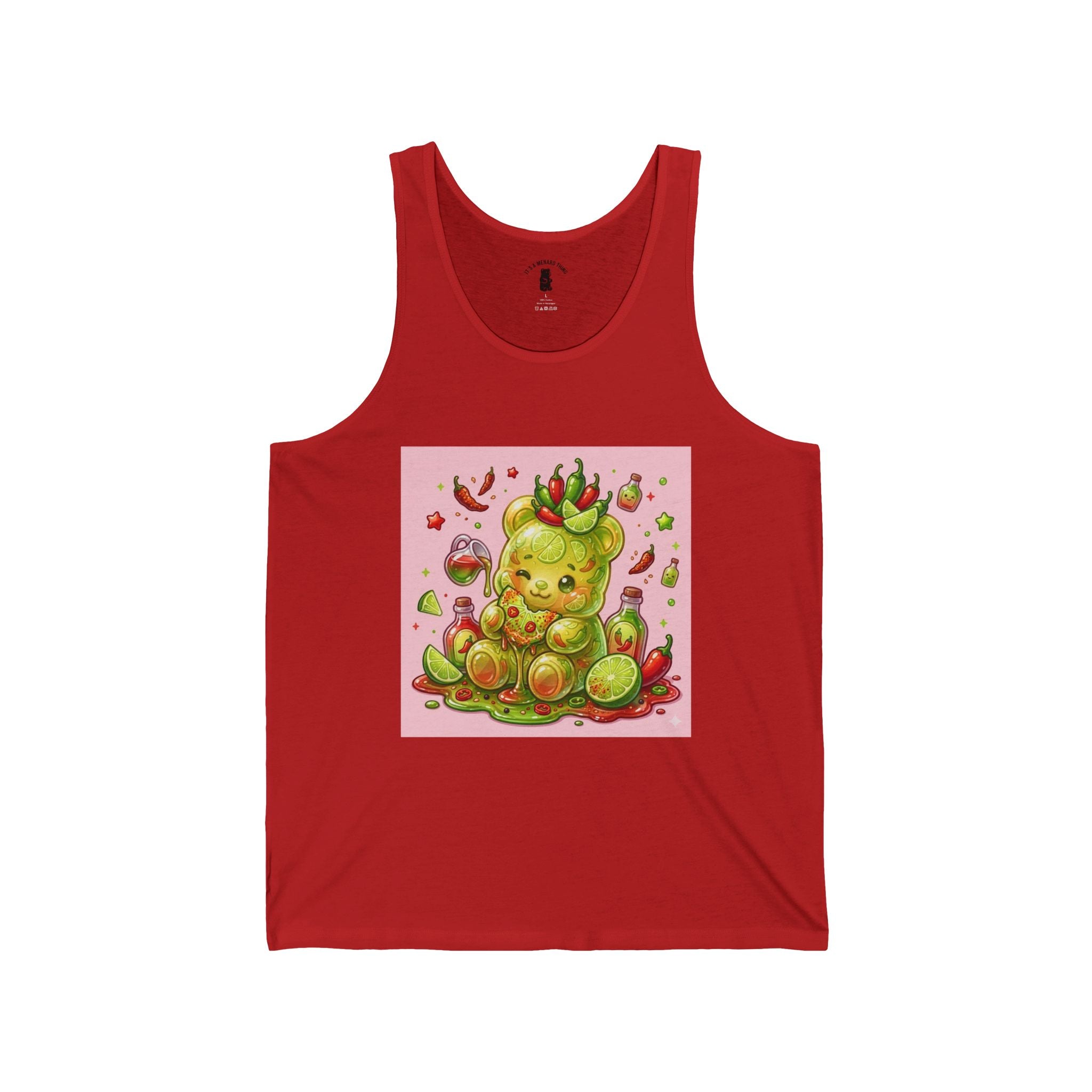 Sweet Chili & Lime, Exotic Gooey Gummy Bear Friend — Kawaii Graphic Tank Top