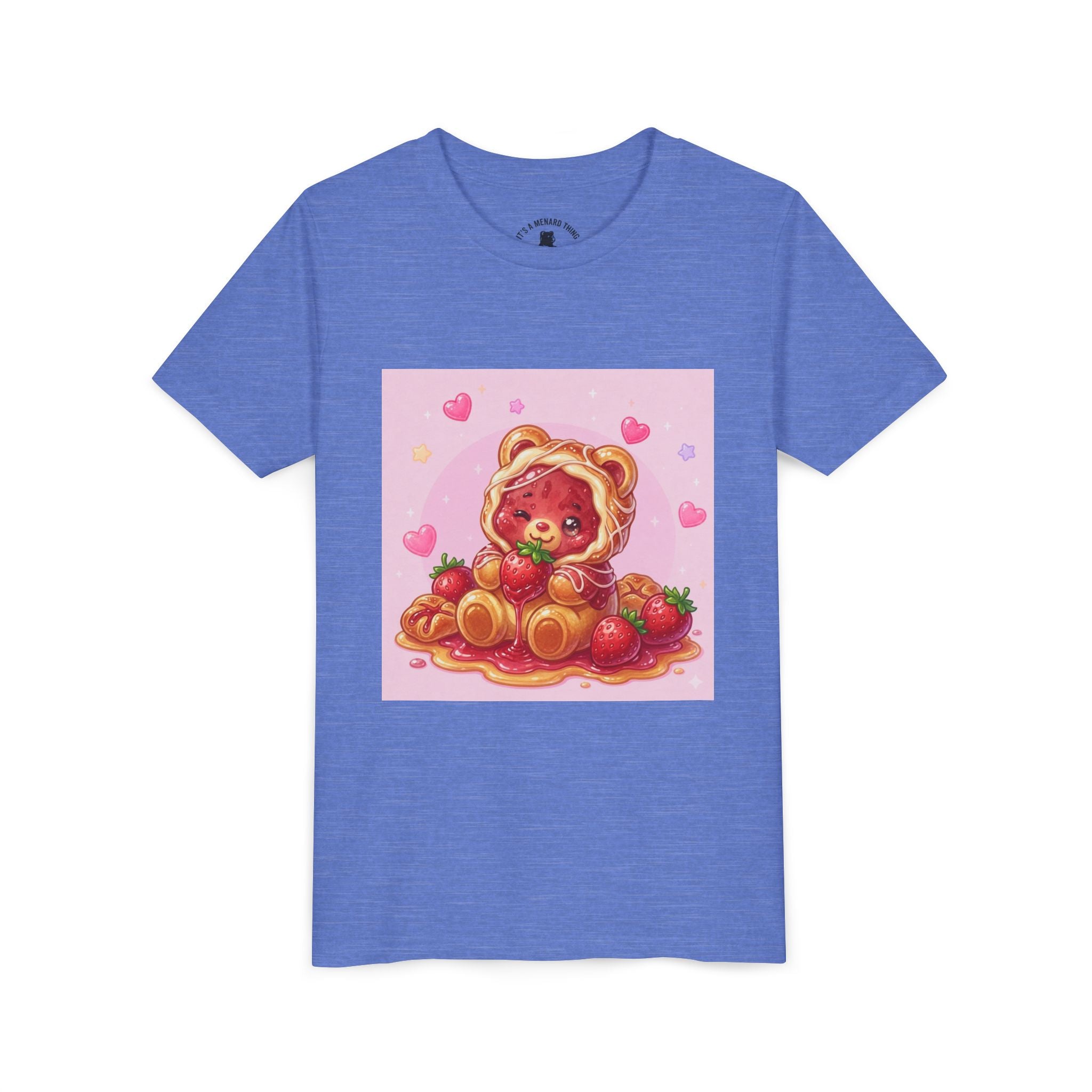 Strawberry Danish Gooey Gummy Bear Graphic Kids T‑Shirt