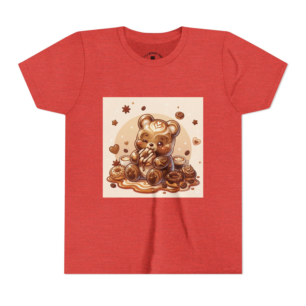 Coffee & Donuts Gooey Gummy Bear Graphic Kids Shirt