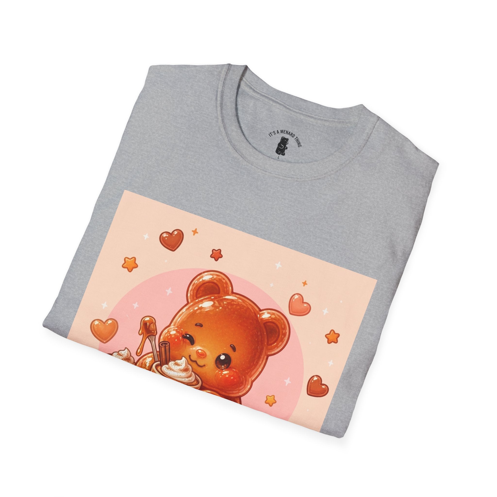 Pumpkin Spice Latte Time, With Pie and Love Gooey Gummy Bear — Kawaii Graphic Tee