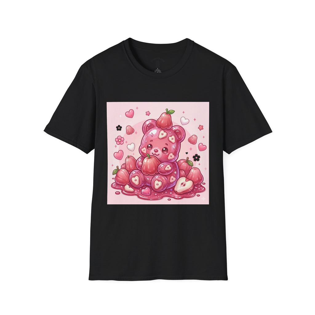 Beautiful Pink Rose Bell Apple, Exotic Oozy Gummy Bear — Cute Graphic Shirt