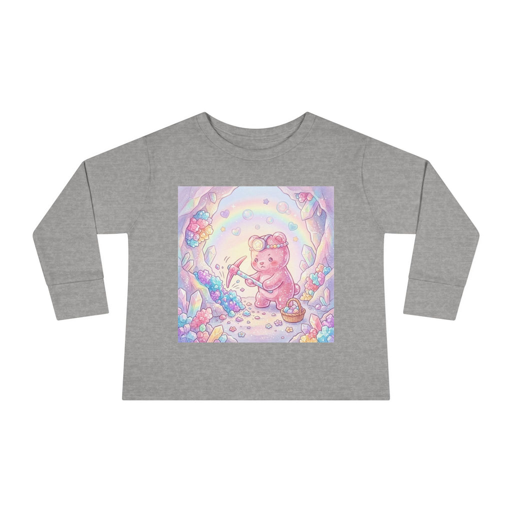 Rock Candy Minor, Pink Oozy Bear Gummy Friend- Graphic Long Sleeve Shirt