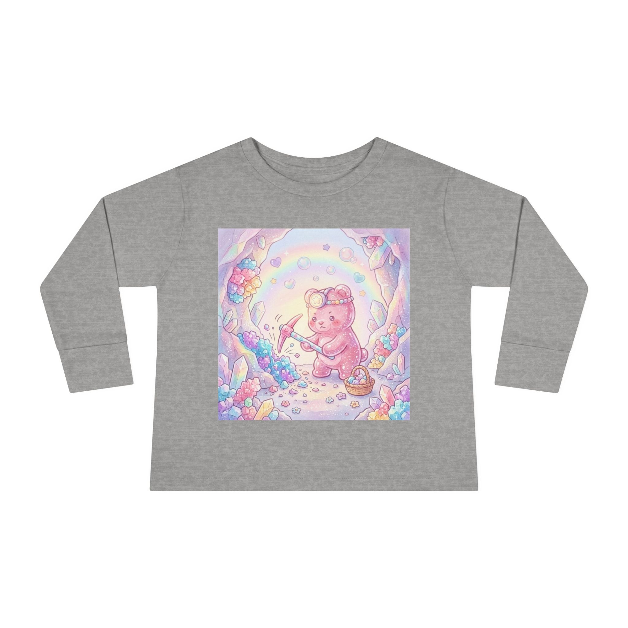 Rock Candy Minor, Pink Oozy Bear Gummy Friend- Graphic Long Sleeve Shirt