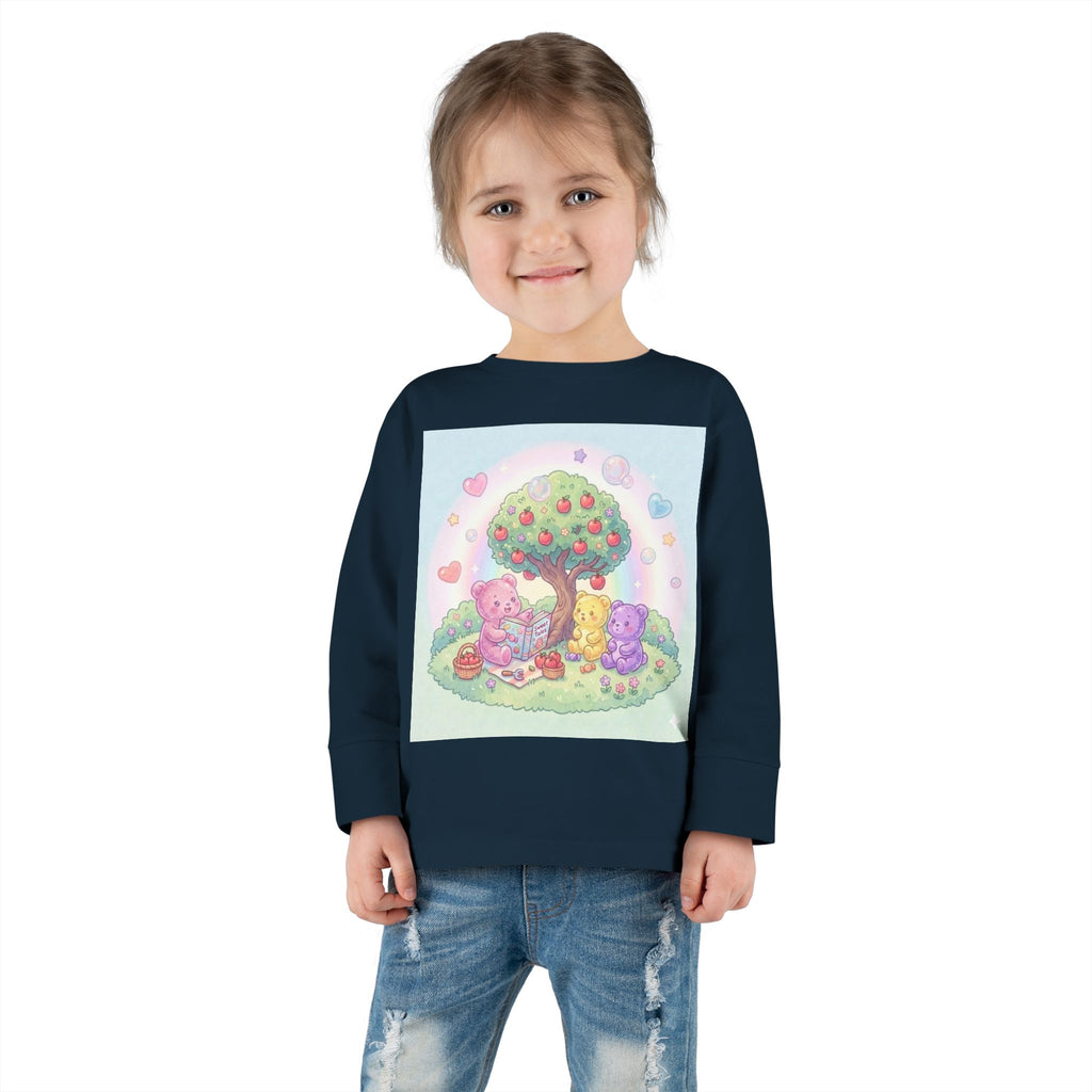 Reading Stories Under the Apple Tree, Oozy Bear Friends- Graphic Long Sleeve Shirt