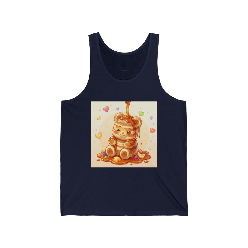 Fluffy Thick Pancake Baby, Golden Gooey Gummy Bear- Cute Illustration Tank Top