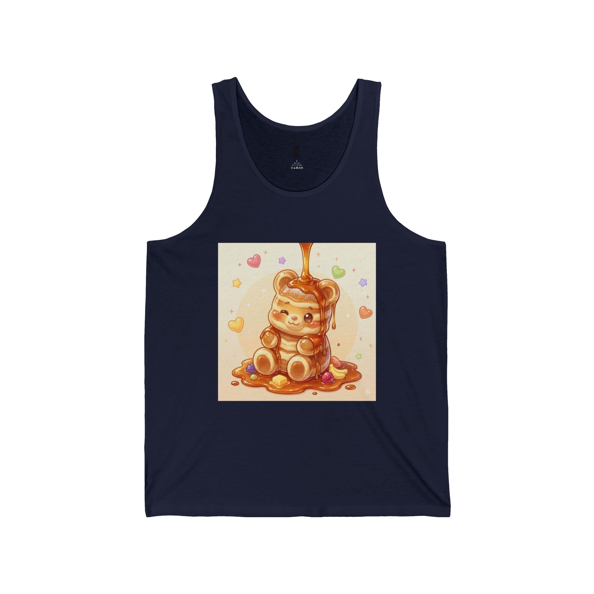 Fluffy Thick Pancake Baby, Golden Gooey Gummy Bear- Cute Illustration Tank Top