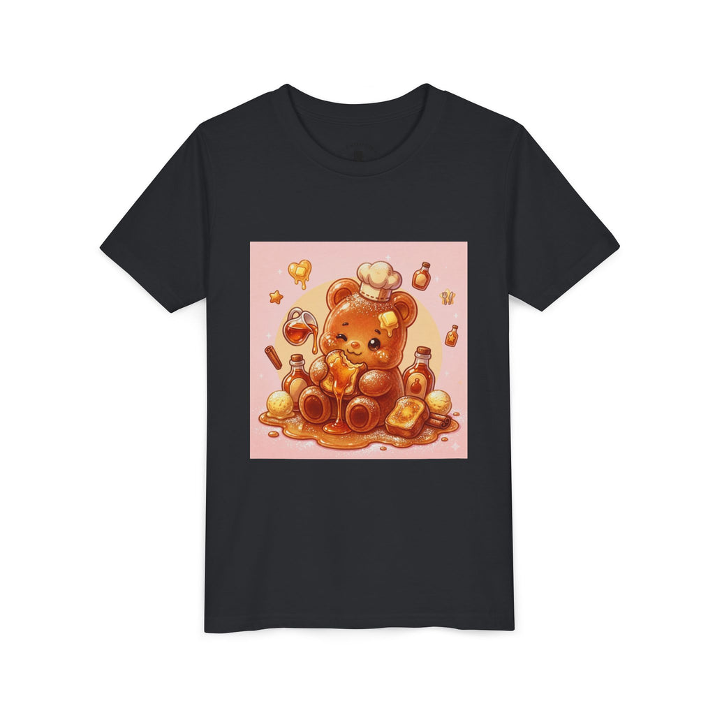 Kids Thick French Toast Gooey Gummy Chef Bear Graphic T-Shirt