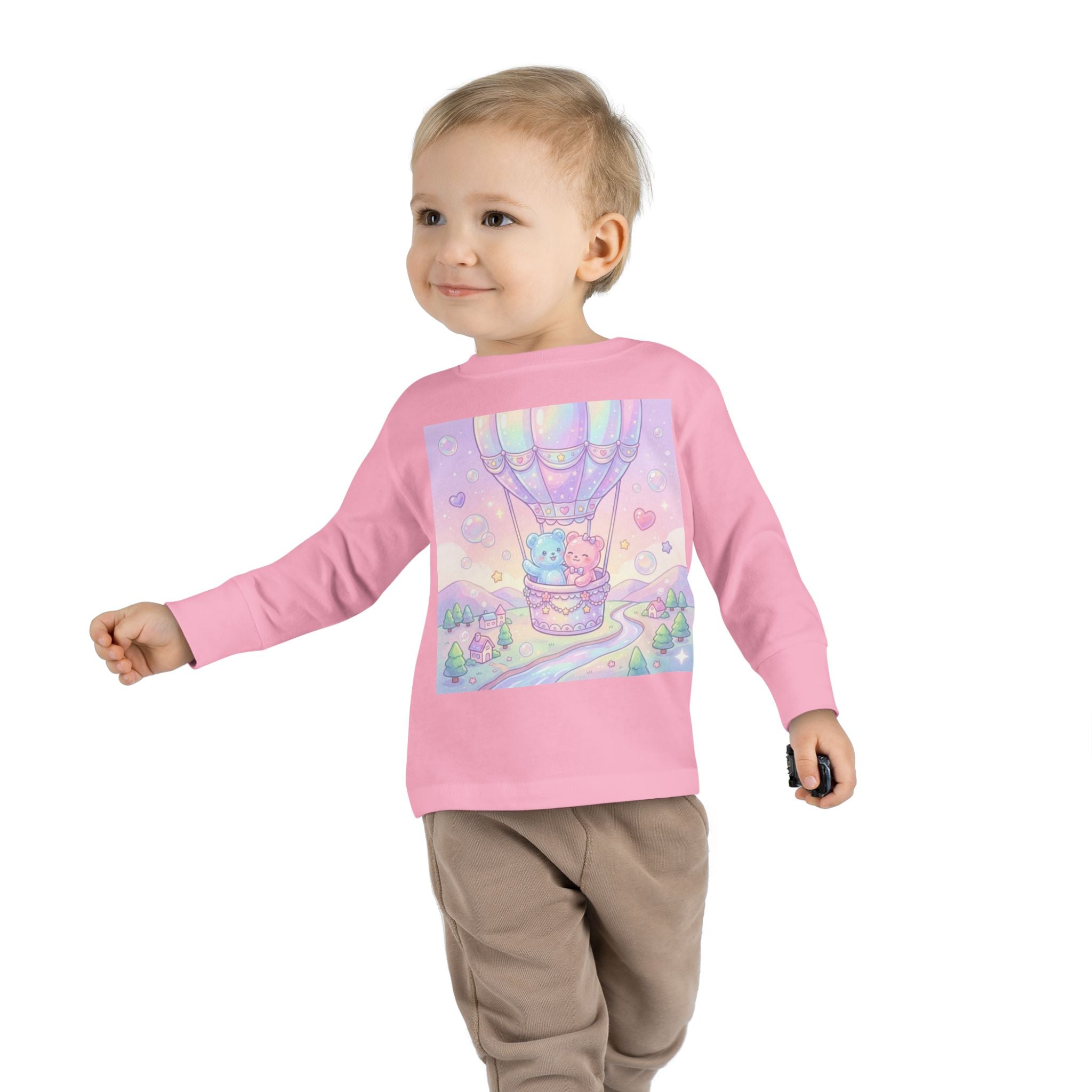 Hot Air Balloon Adventure, Oozy Bear Gummy Friends- Graphic Long Sleeve Shirt