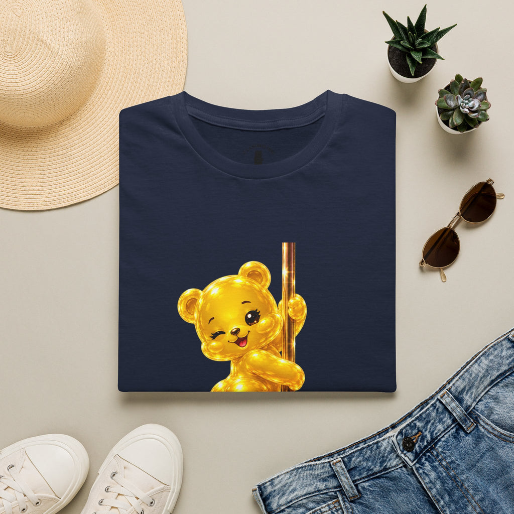 Gold Oozy Bear Gummy Thick Pole Dancer- Graphic Shirt (Adult Only!)