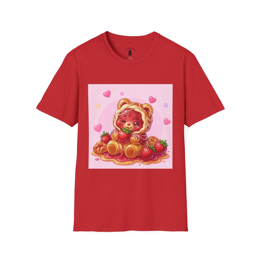 Strawberry Danish Gooey Gummy Bear- Cute Graphic T-Shirt