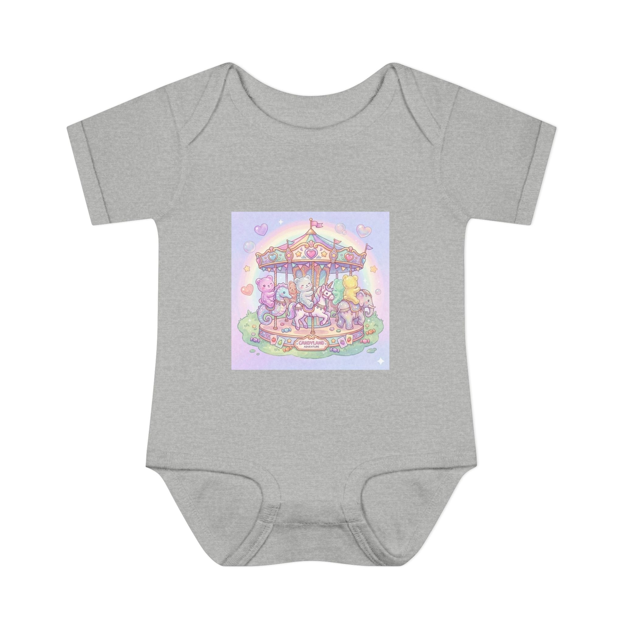 Gooey Gummies Carousel: Pastel Baby Bodysuit