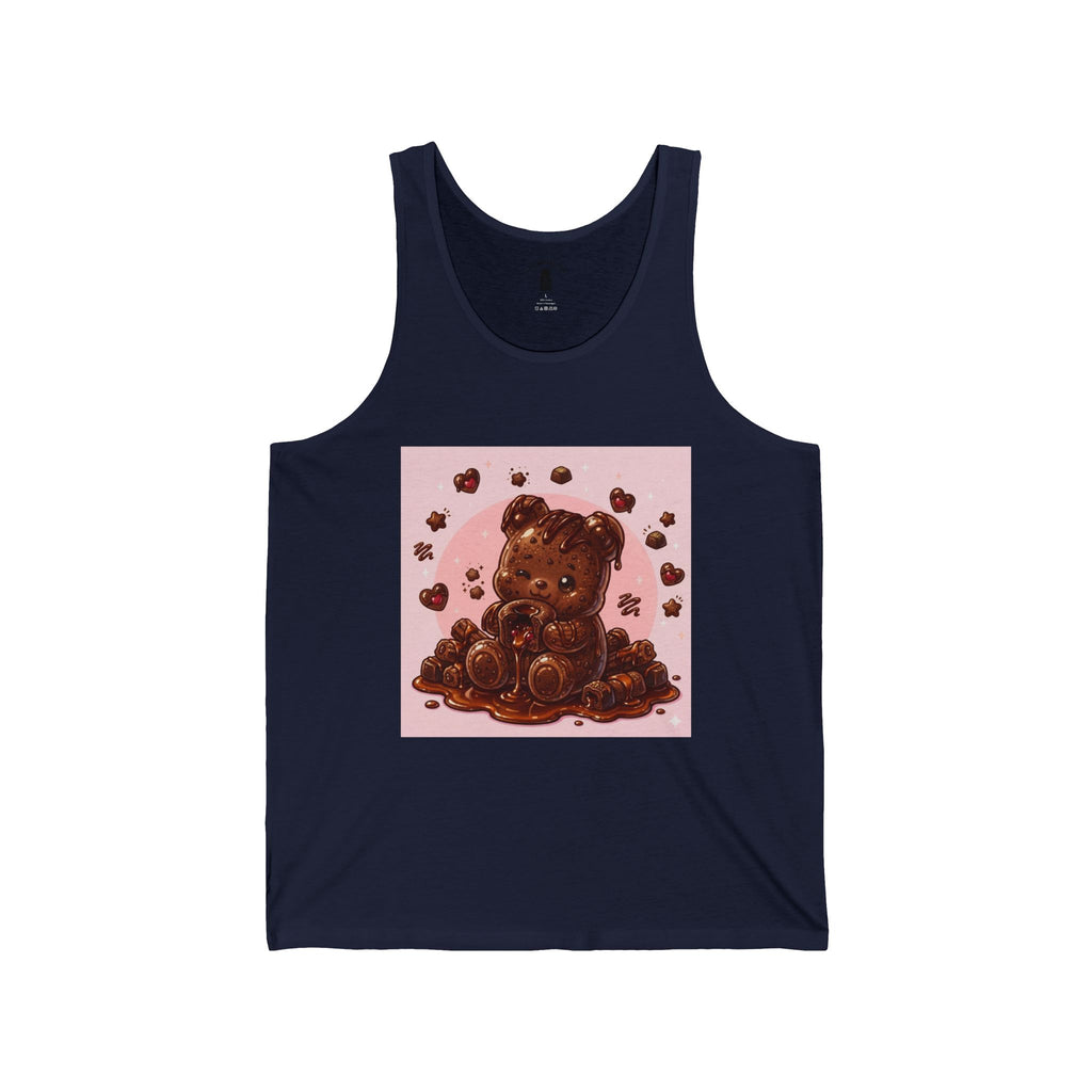 Chocolate Molten Lava Cake Surprise, Fudge Gooey Gummy Bear — Cute Graphic Tank Top